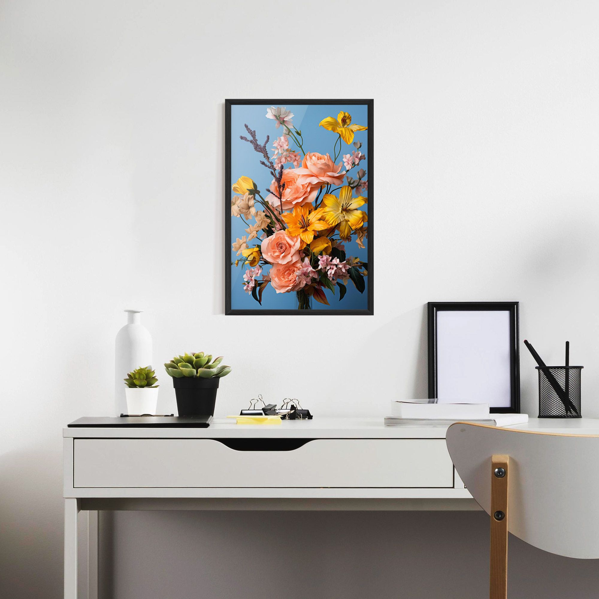 Flower Mix On Blue mockup 7