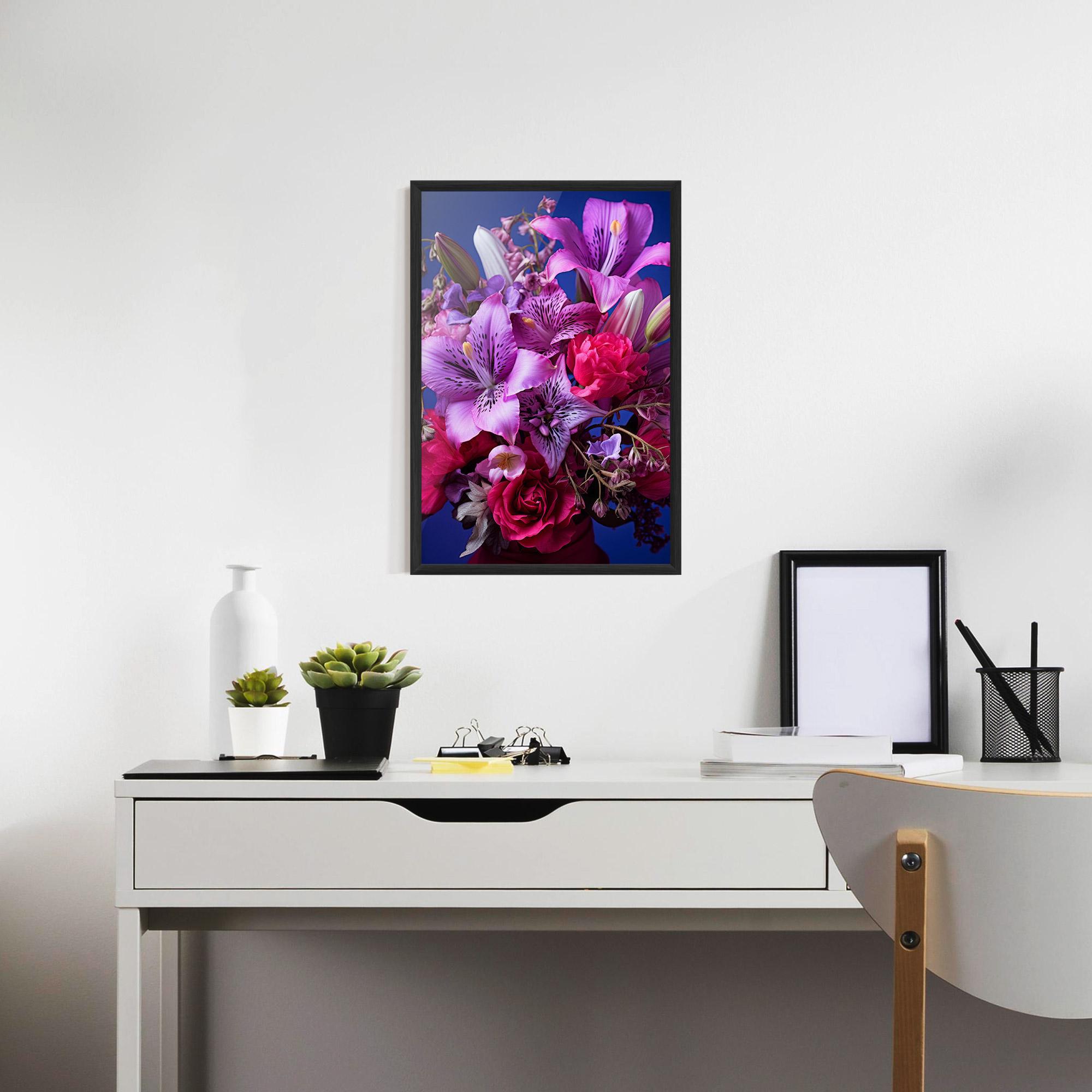 Gerahmte Poster Purple Pretty Flowers mockup 7