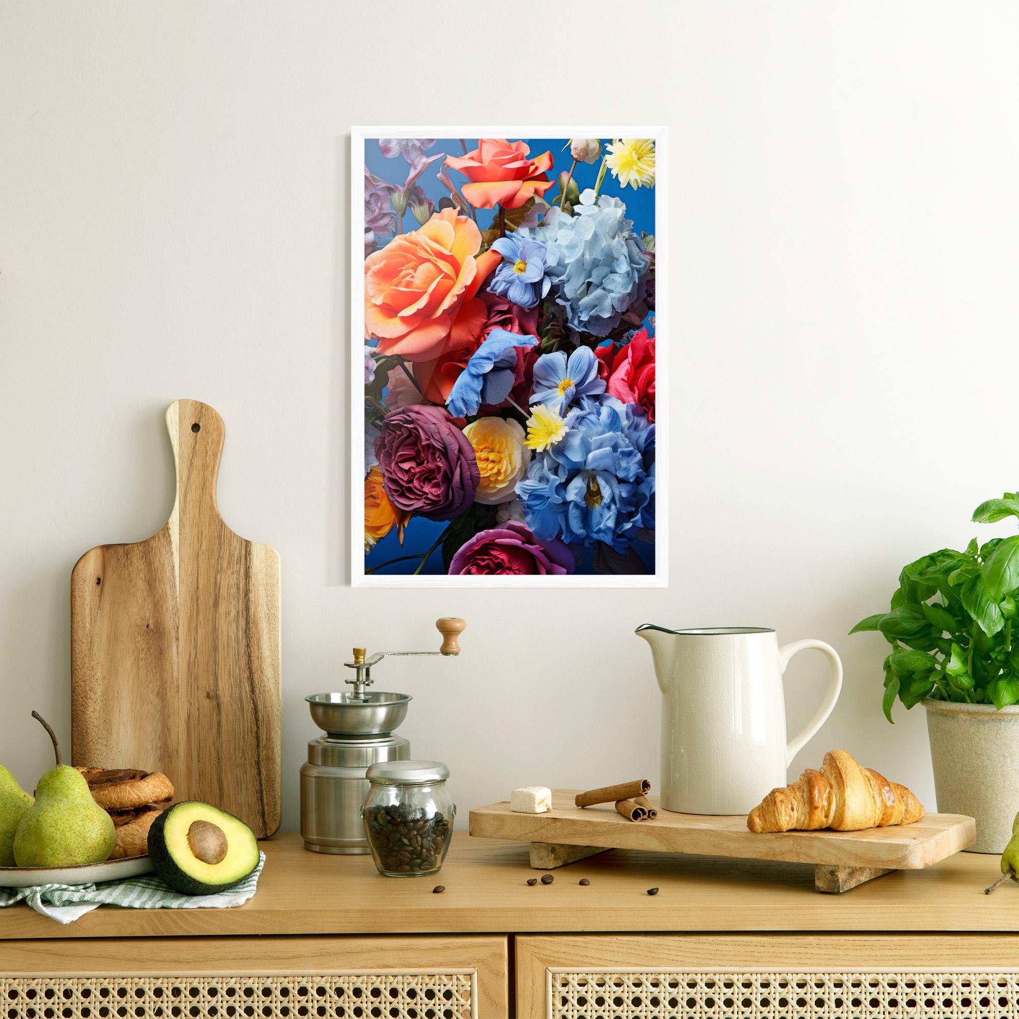 Gerahmte Poster Blue Orange Bouquet mockup 8