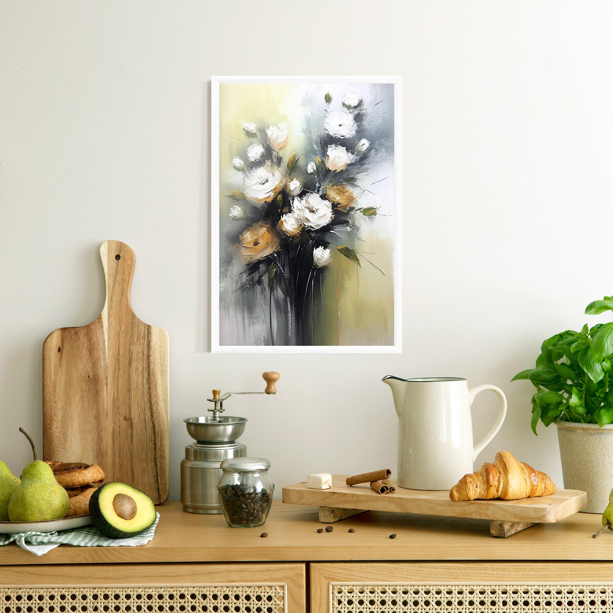 Gerahmte Poster Bouquet Painting mockup 8