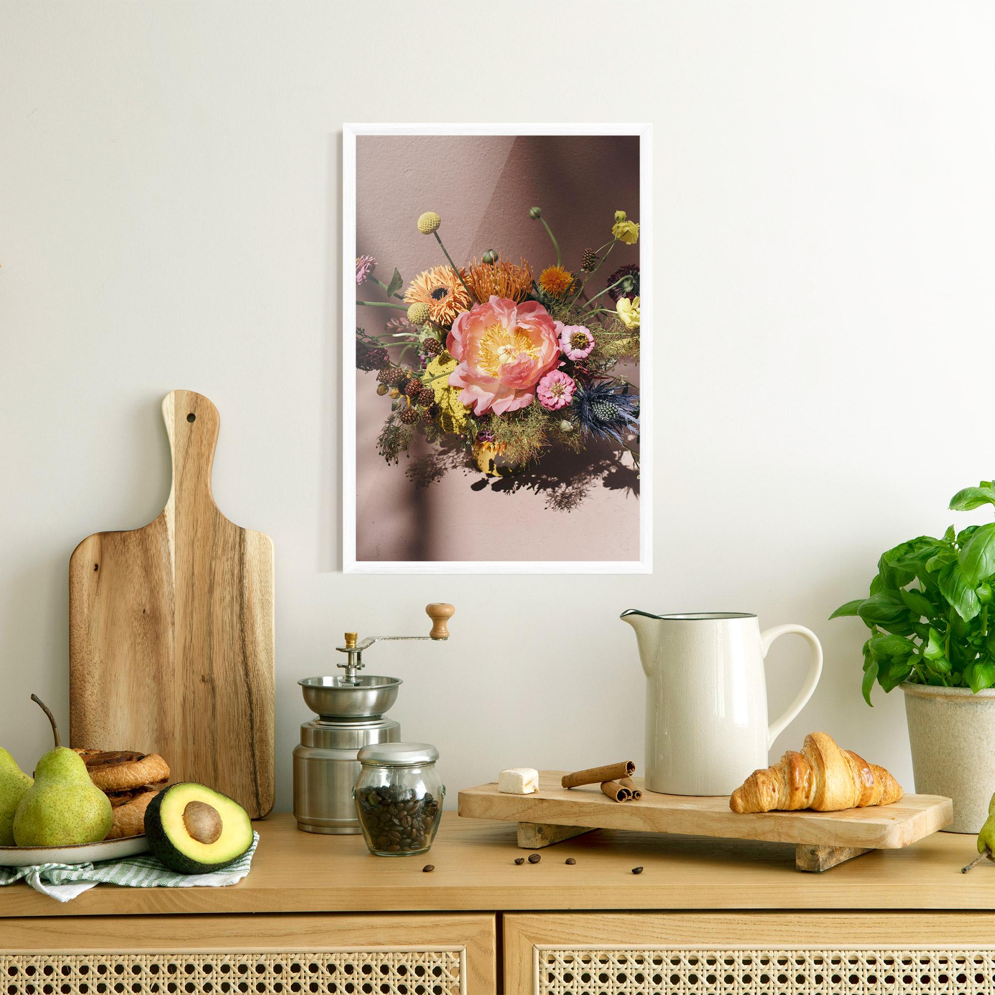 Gerahmte Poster Pastel Orange Bouquet mockup 8