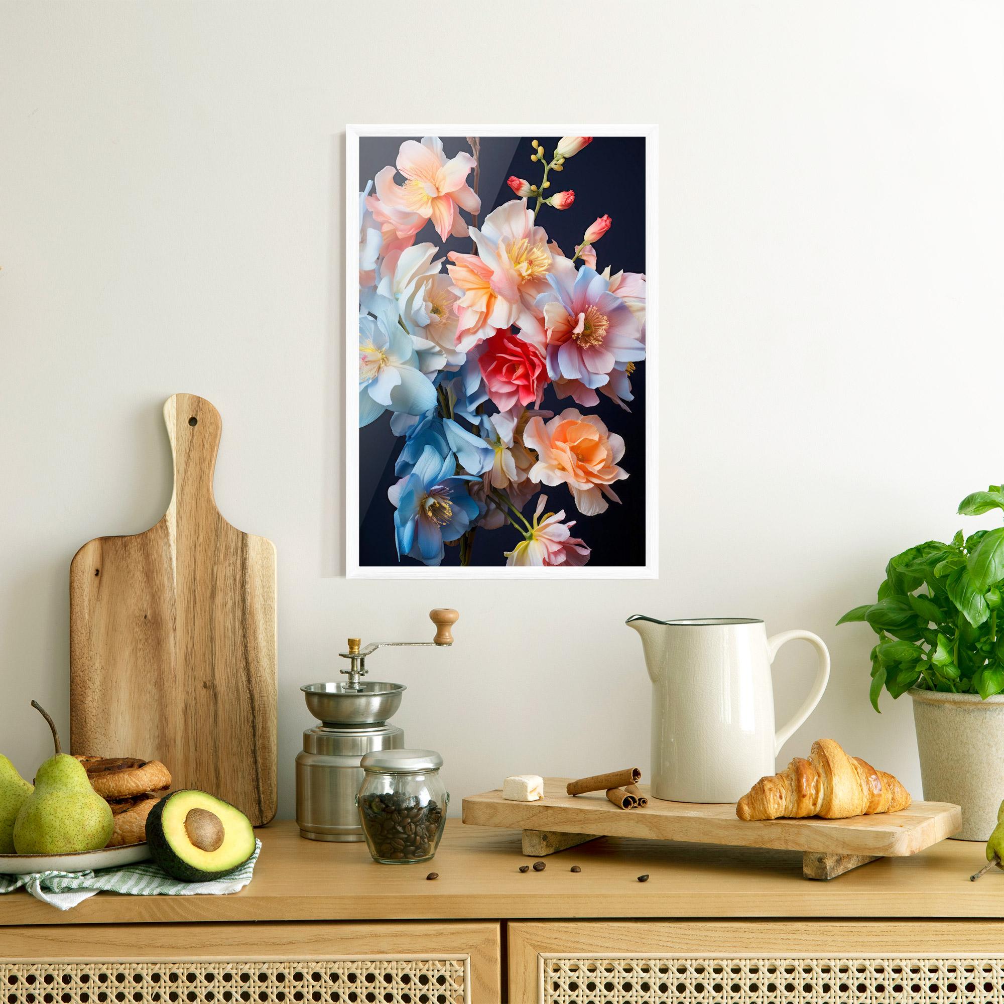 Gerahmte Poster Pretty Pastel Bouquet mockup 8