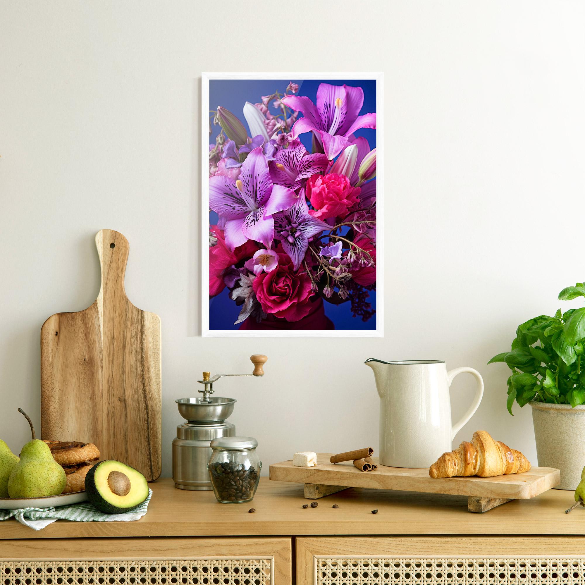 Gerahmte Poster Purple Pretty Flowers mockup 8
