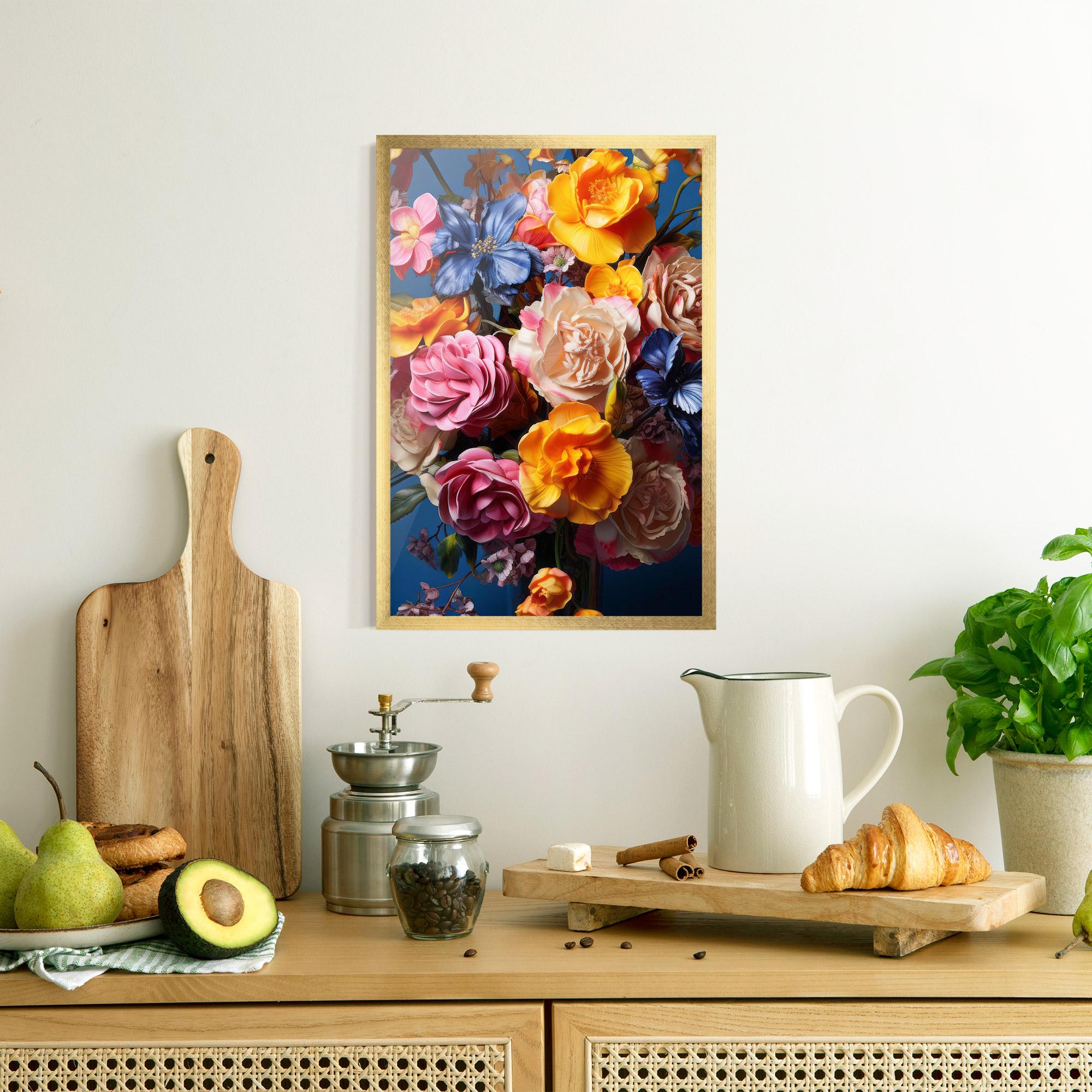 Gerahmte Poster Colorful Flower Bouquet mockup 8