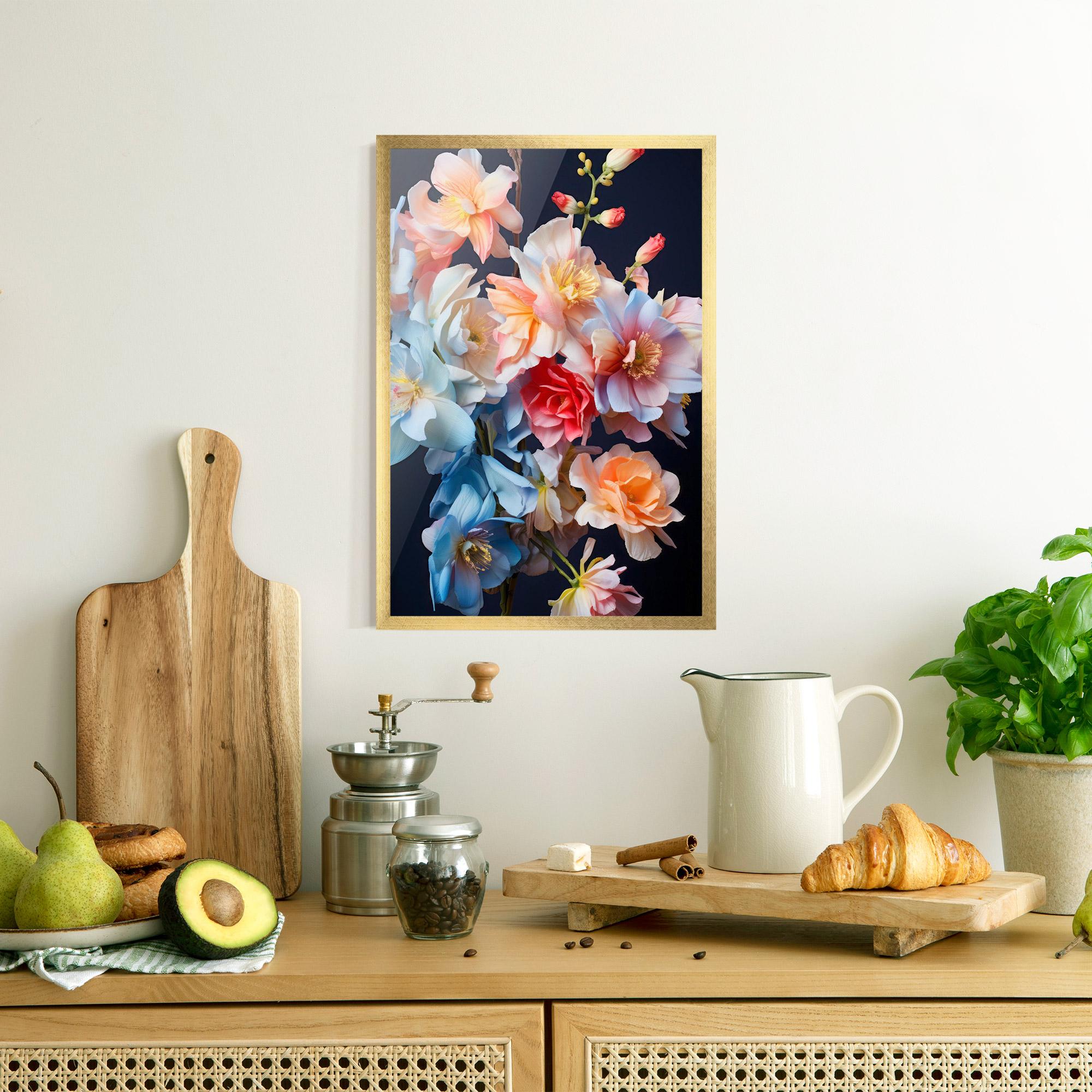 Gerahmte Poster Pretty Pastel Bouquet mockup 8