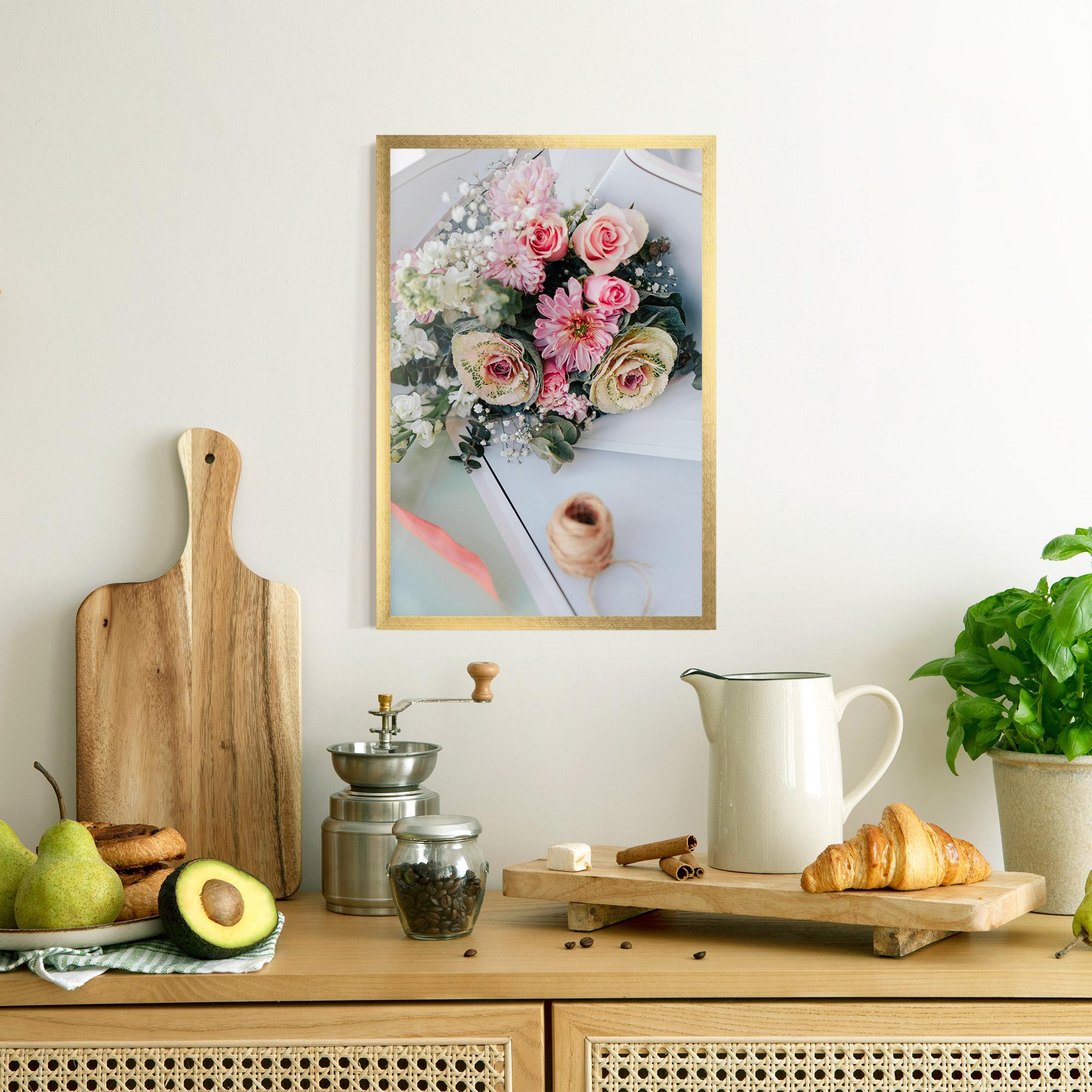 Gerahmte Poster Table Bouquet mockup 8