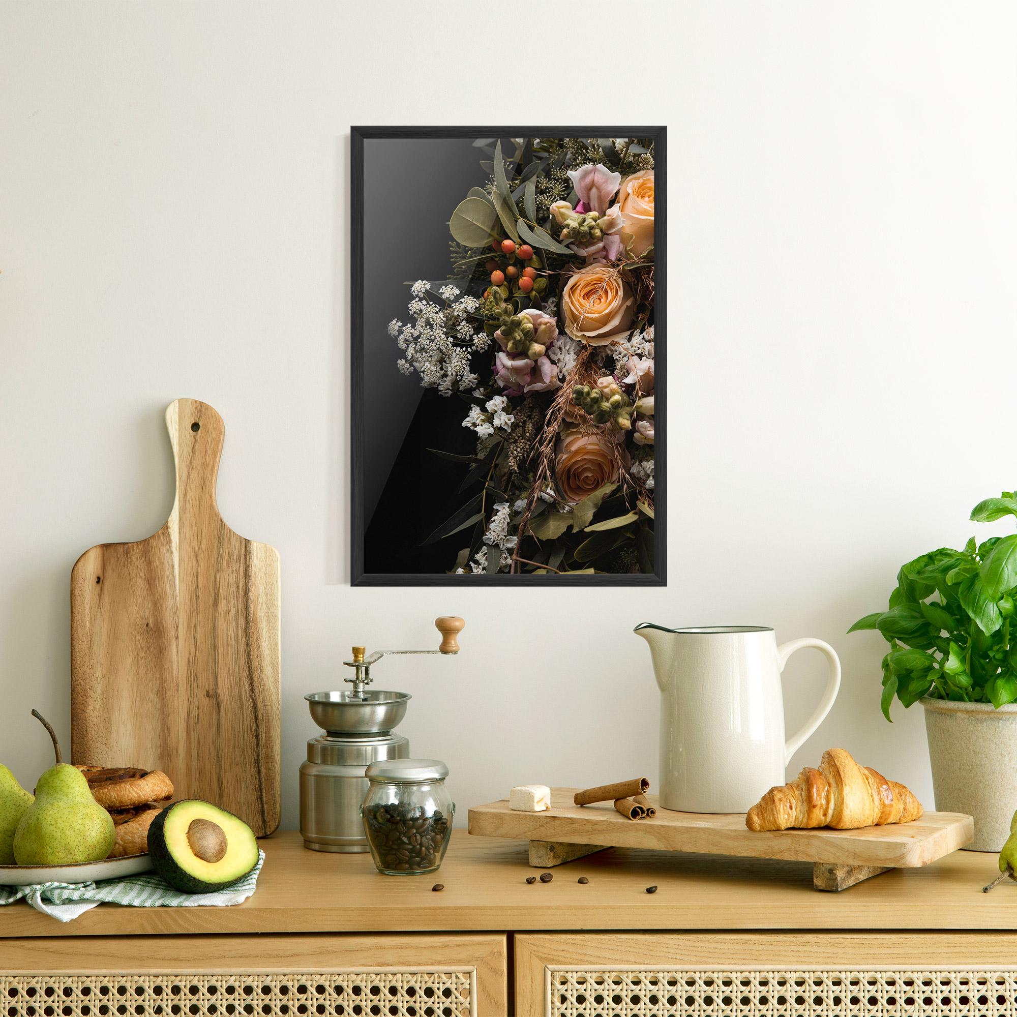 Gerahmte Poster Dark Flower Bouquet mockup 8