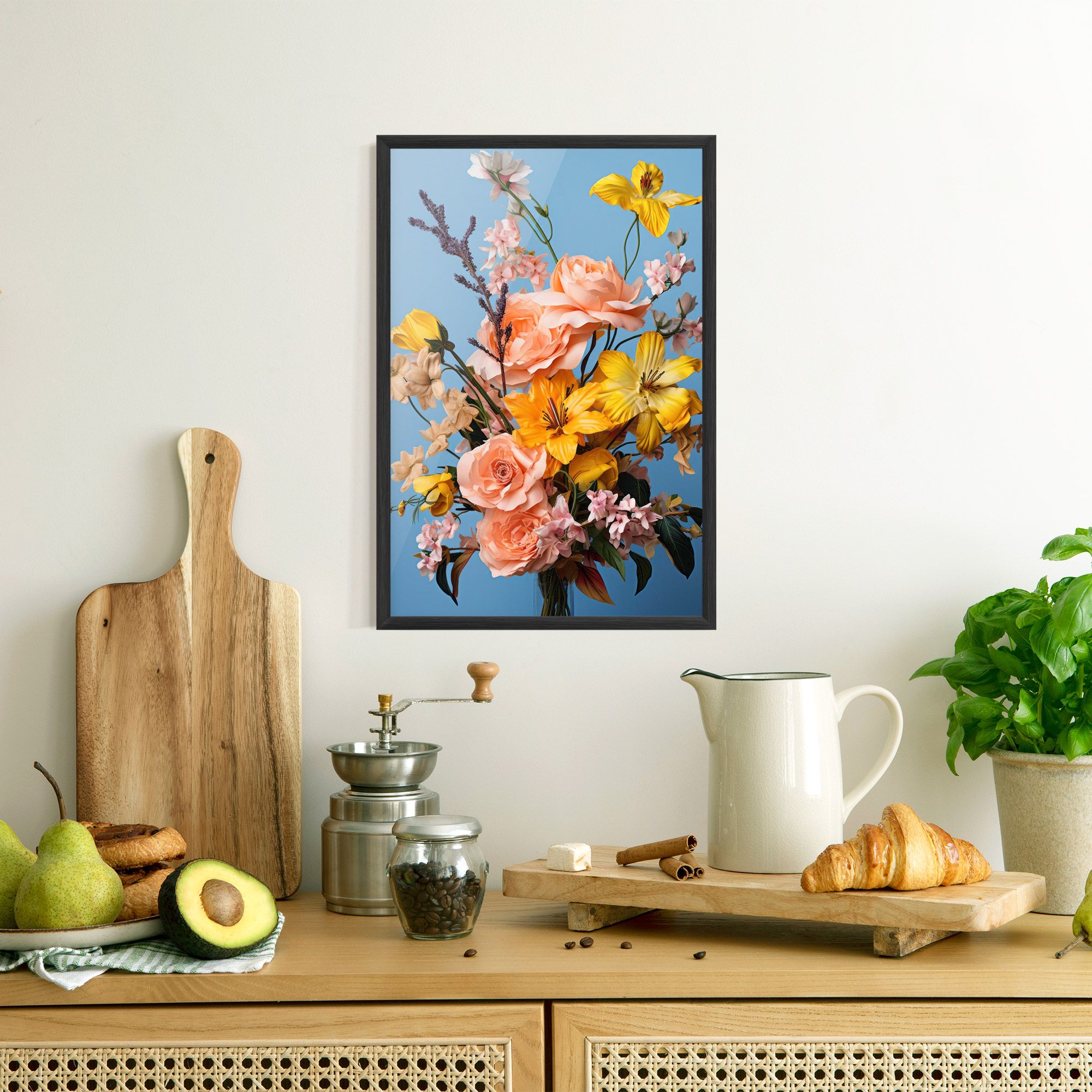 Flower Mix On Blue mockup 8