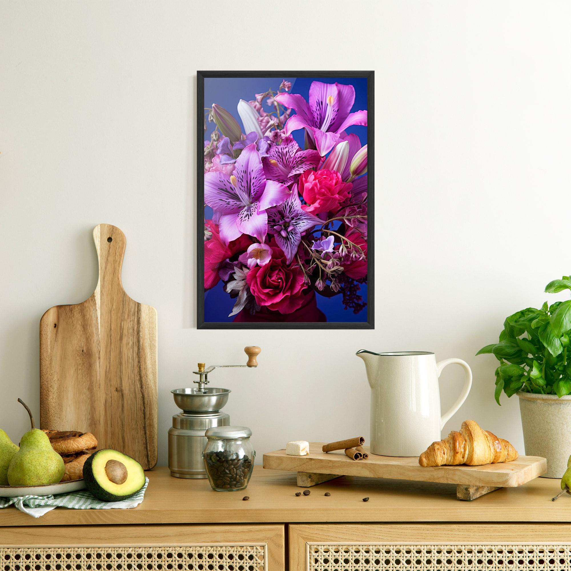 Gerahmte Poster Purple Pretty Flowers mockup 8