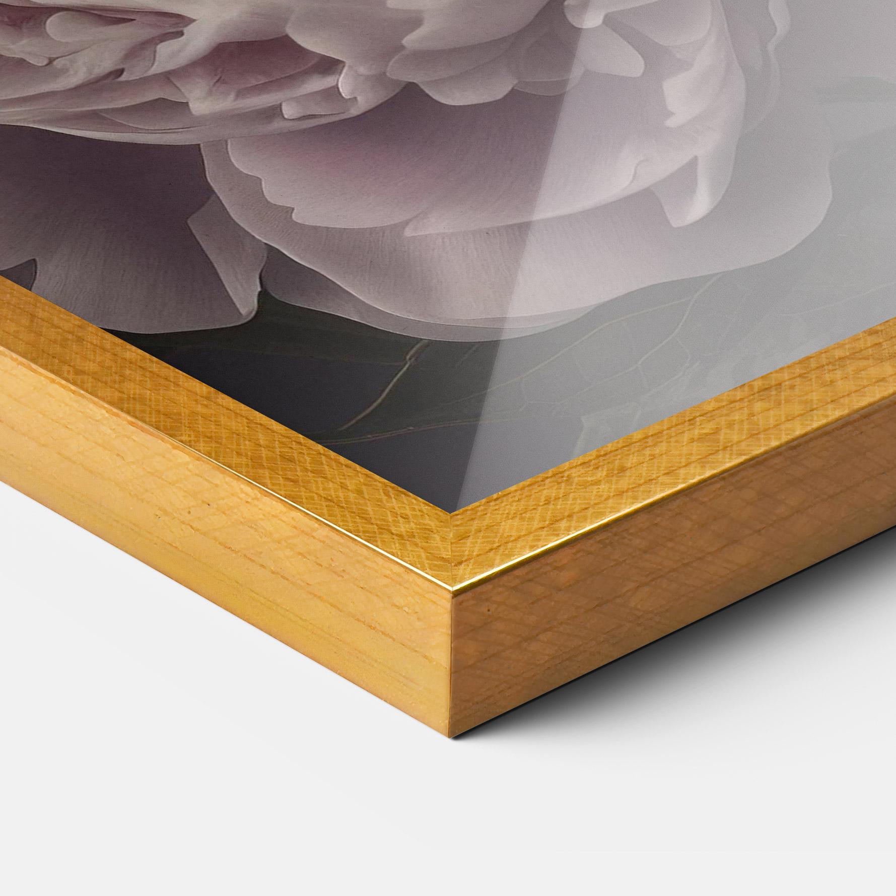 Gerahmte Poster Grey Pastel Pink Peony mockup 3