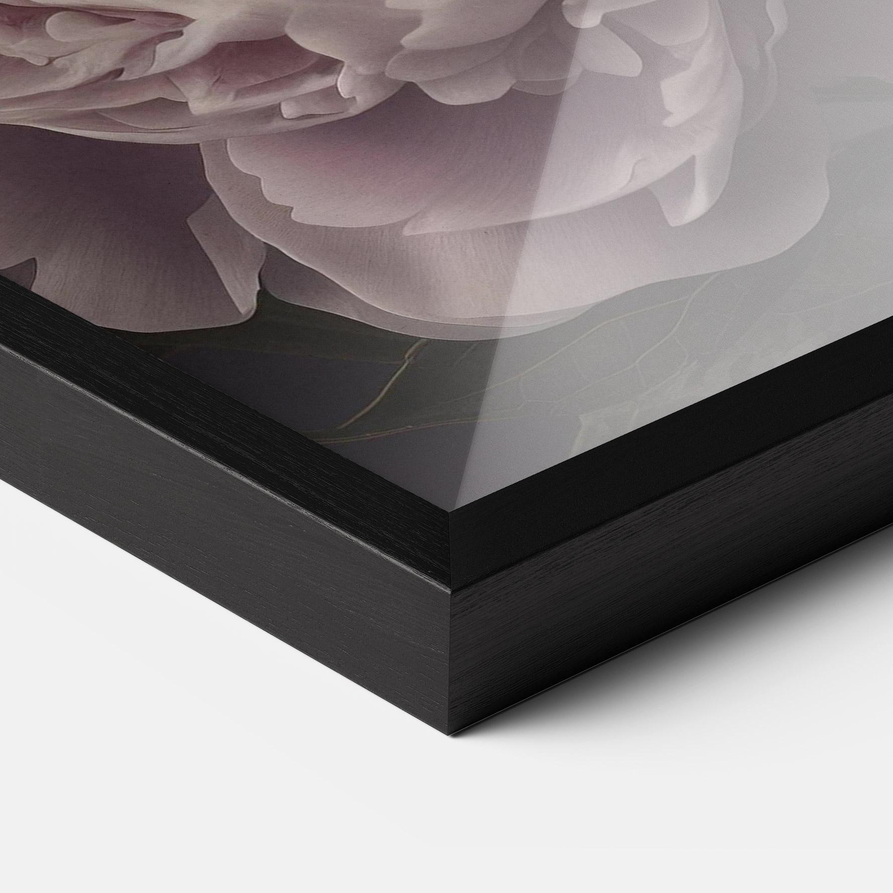 Gerahmte Poster Grey Pastel Pink Peony mockup 3
