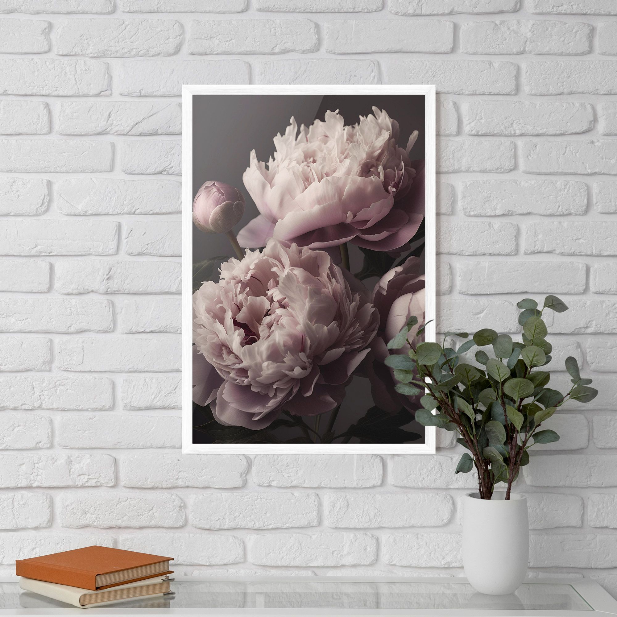 Grey Pastel Pink Peony mockup 5