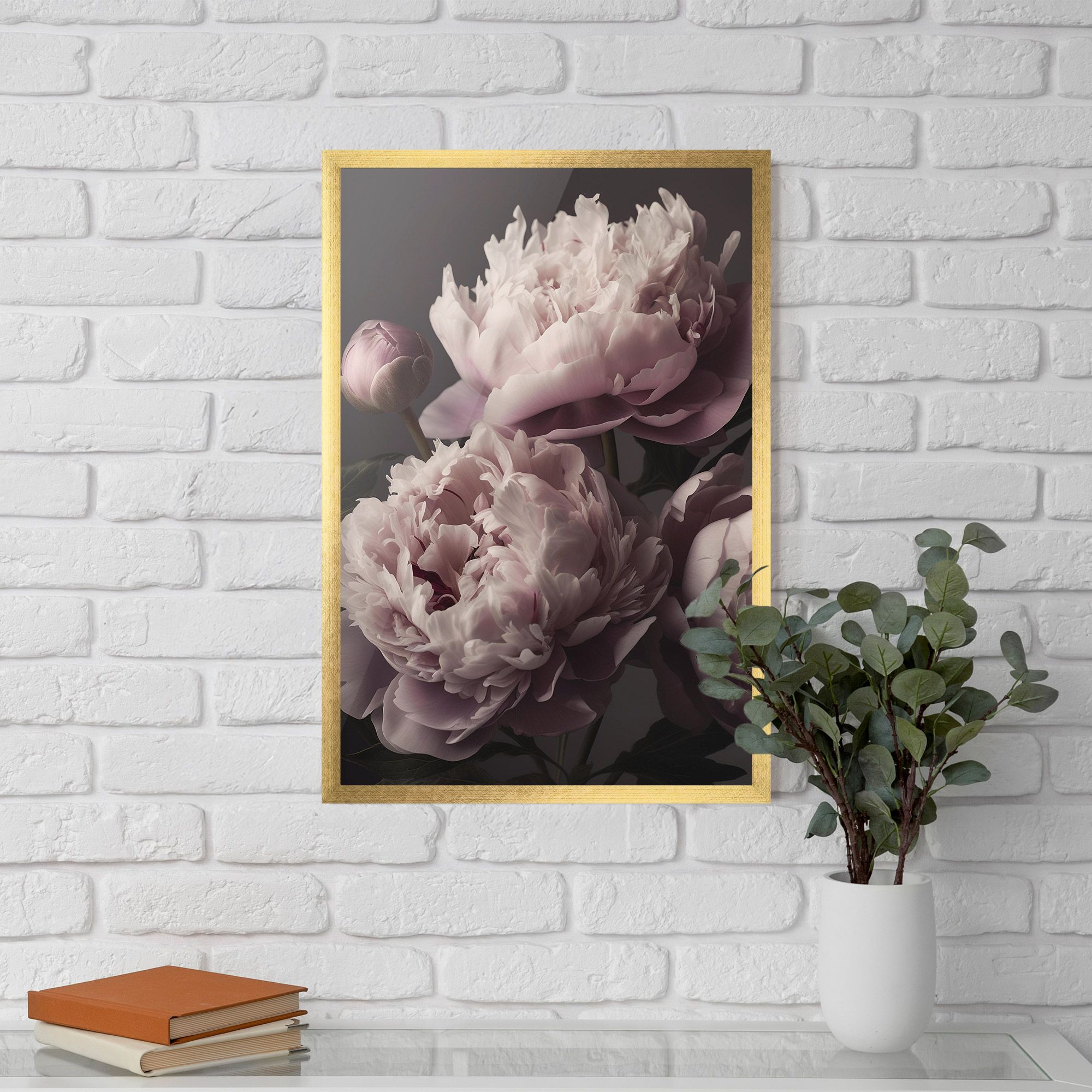Grey Pastel Pink Peony mockup 5