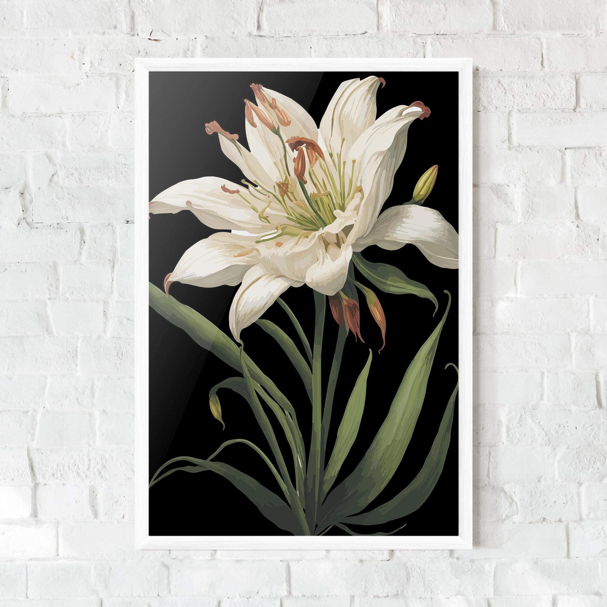 Gerahmte Poster Columbia White Lily mockup 0