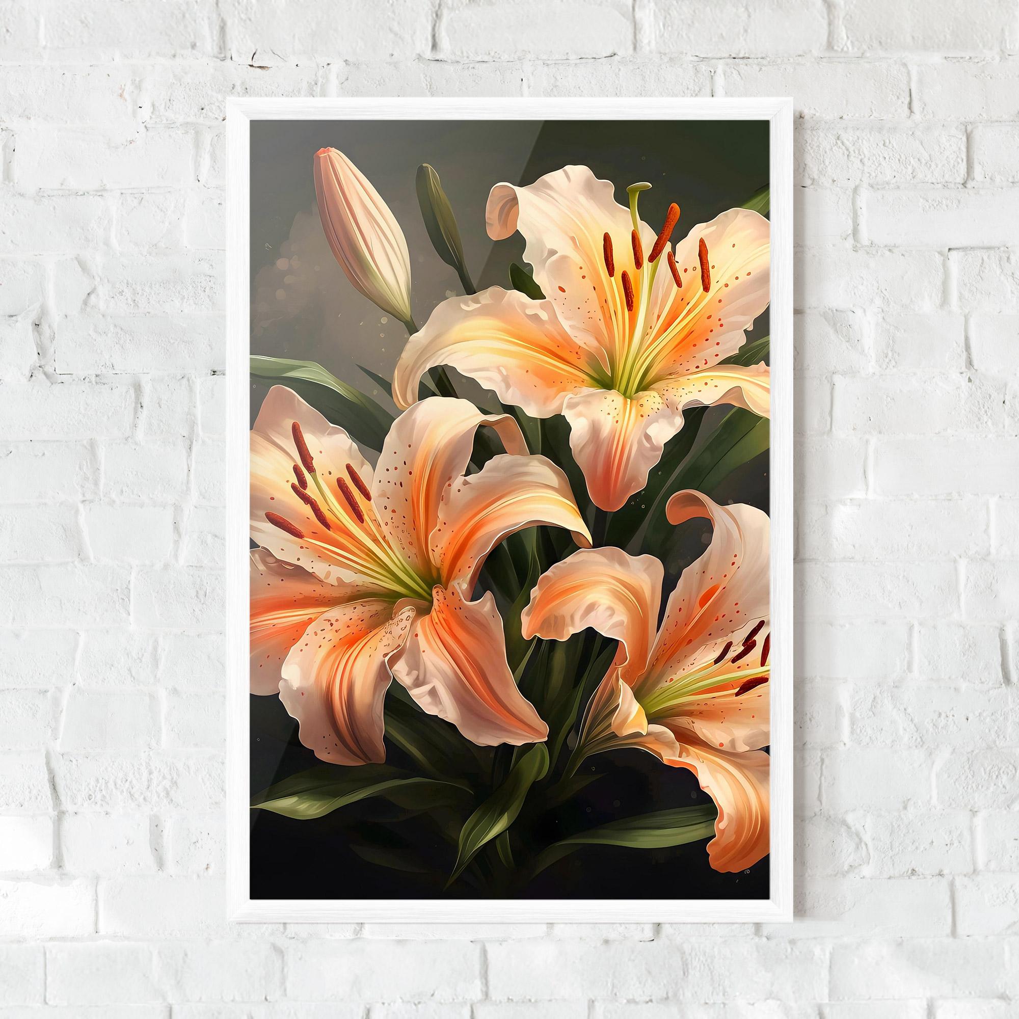 Gerahmte Poster Light Orange Lily mockup 0