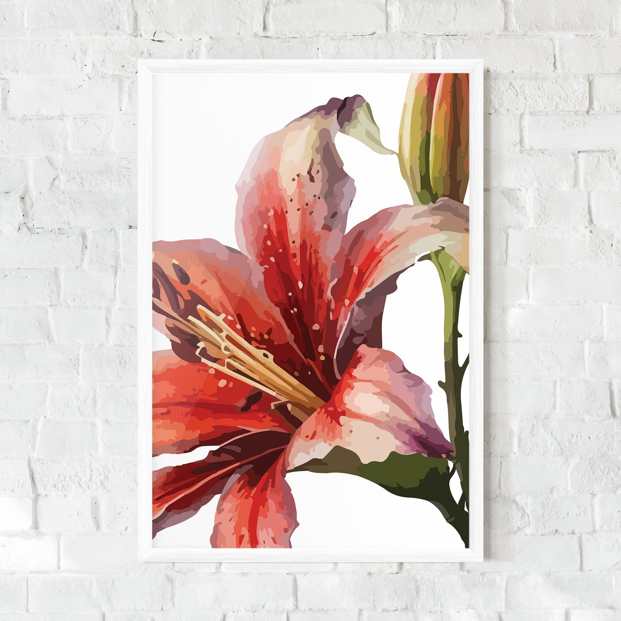 Pretty Red Purple Lily mockup 0