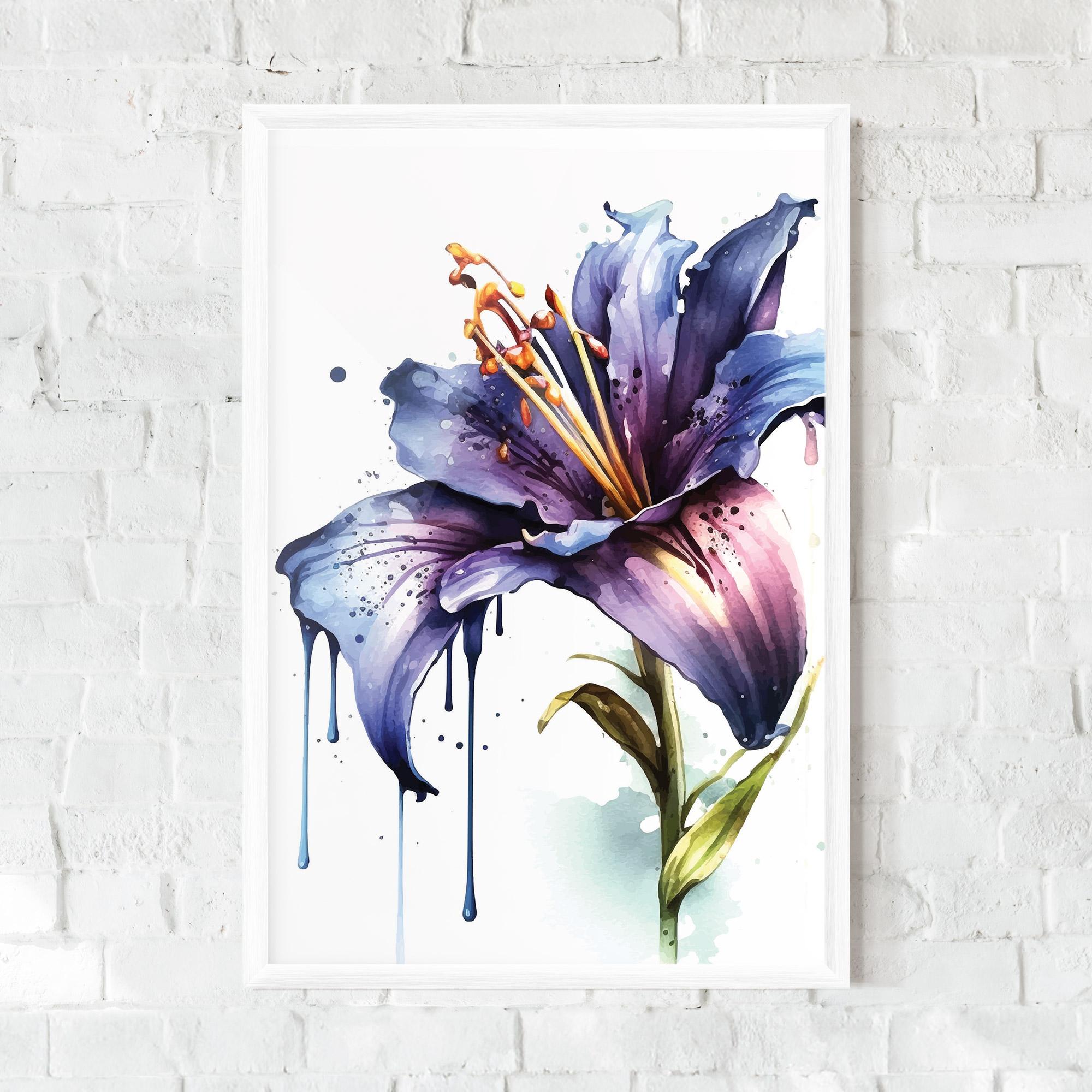 Gerahmte Poster Purple Orange Lily mockup 0