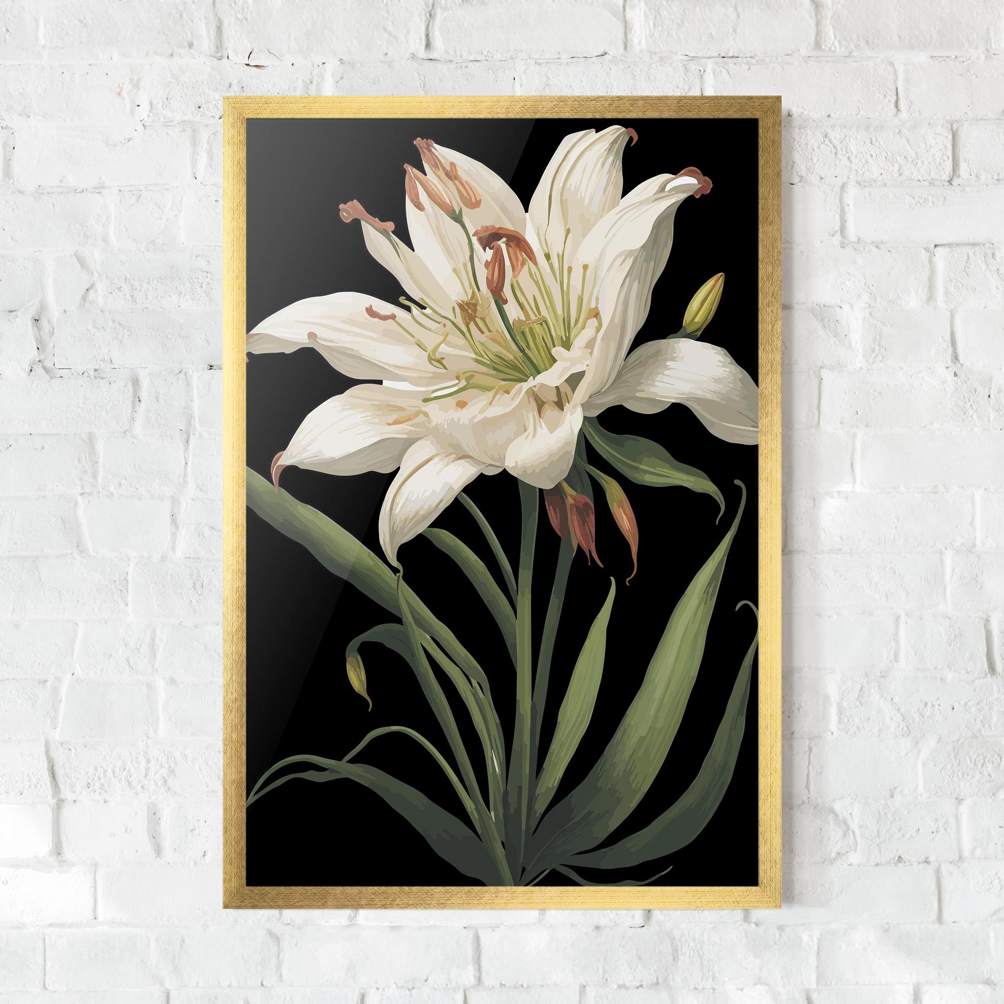 Gerahmte Poster Columbia White Lily mockup 0