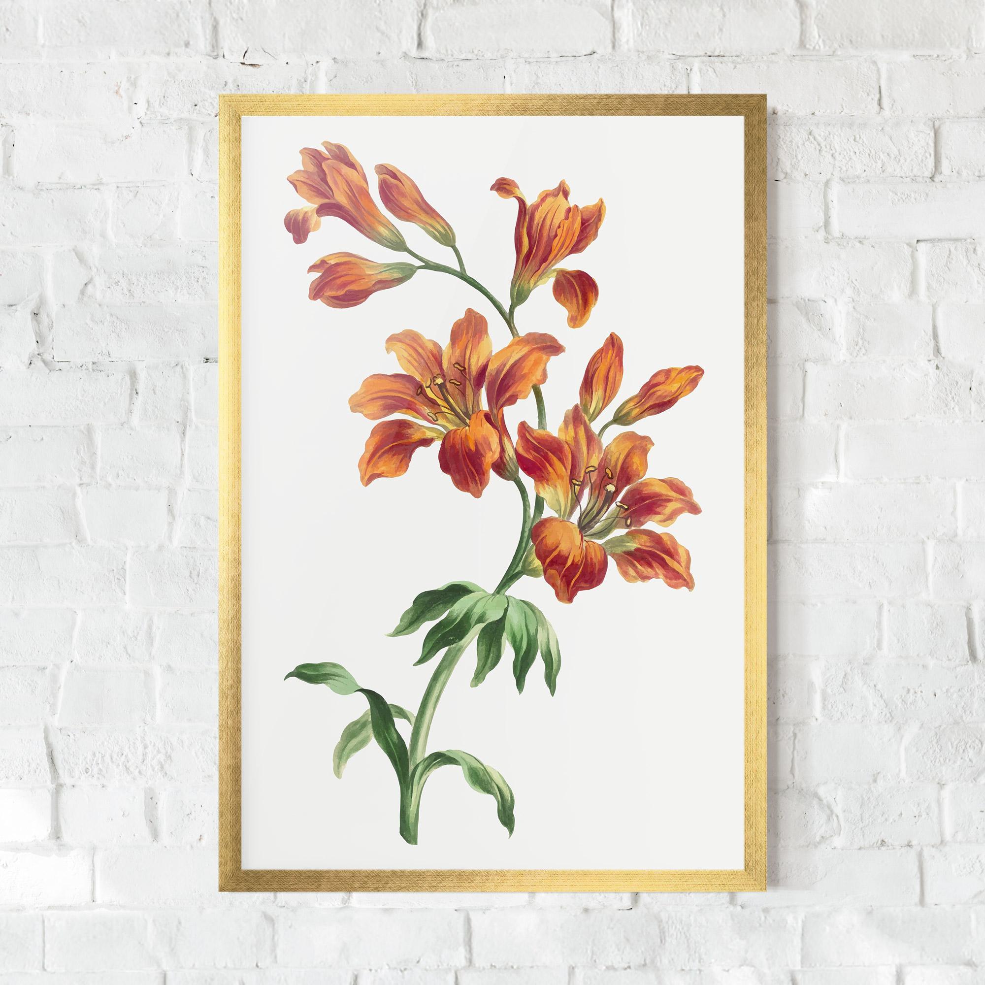 Gerahmte Poster Orange Painted Lily mockup 0