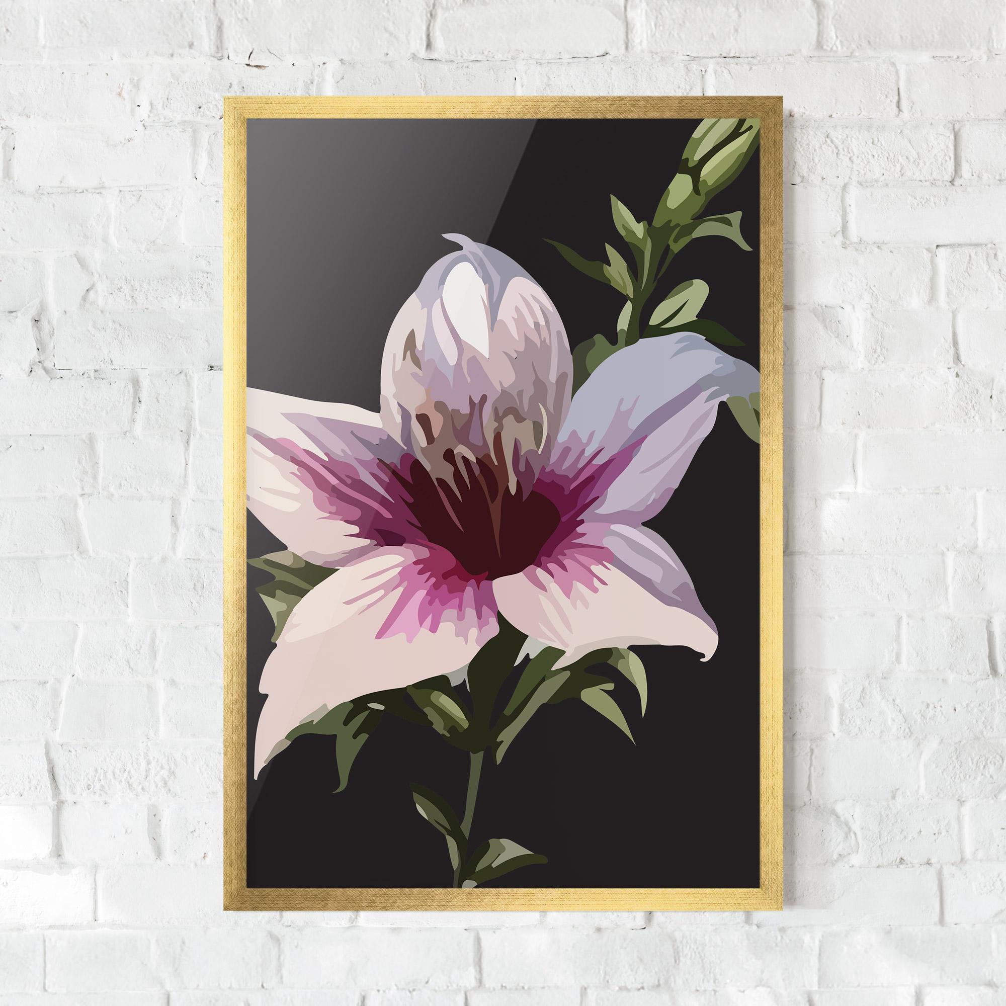 Gerahmte Poster Pink Pretty Lily mockup 0