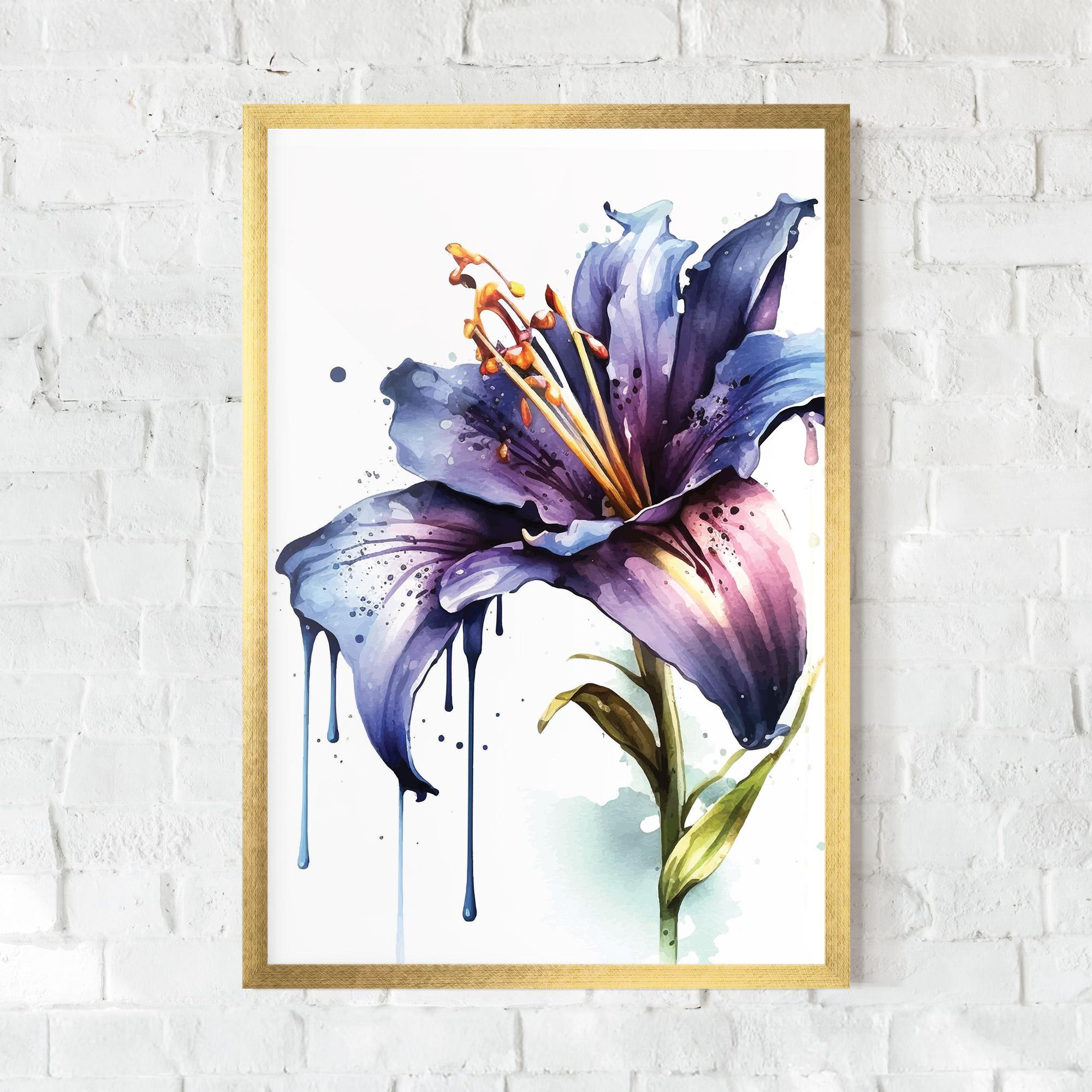 Gerahmte Poster Purple Orange Lily mockup 0