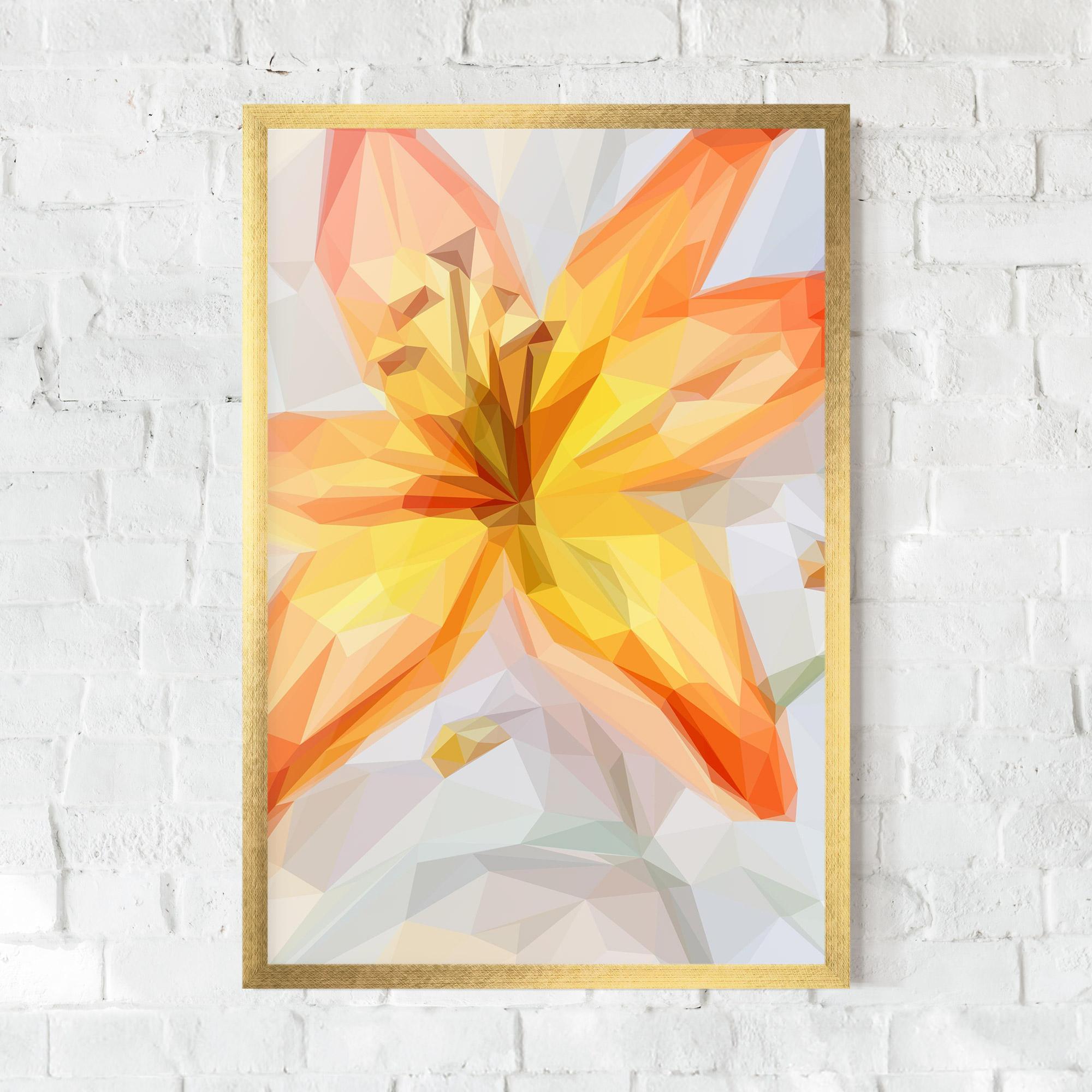 Gerahmte Poster Yellow Orange Lily mockup 0