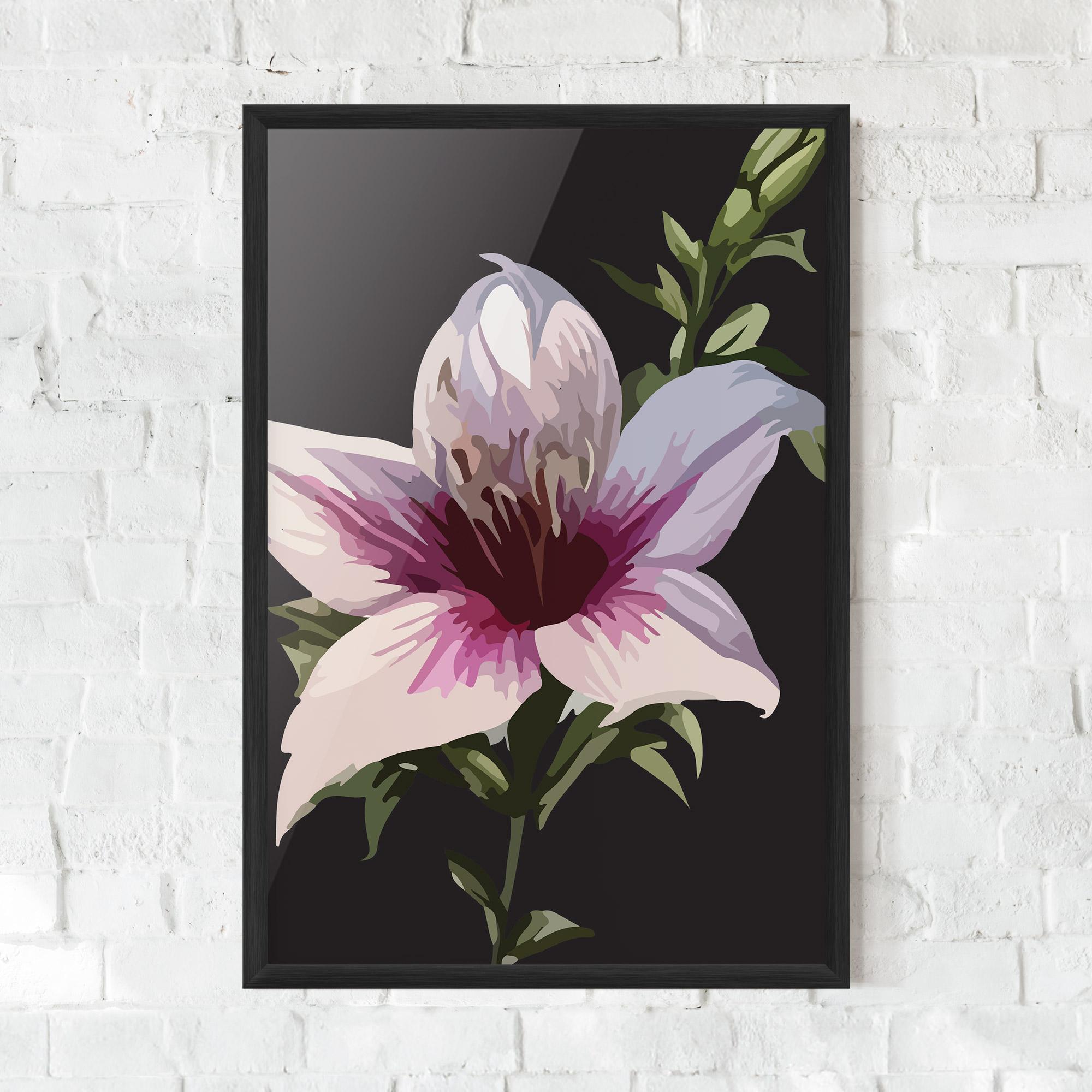 Gerahmte Poster Pink Pretty Lily mockup 0