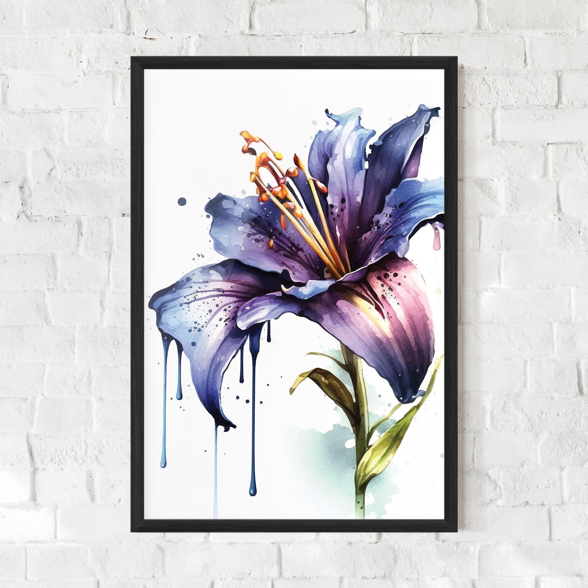 Gerahmte Poster Purple Orange Lily mockup 0