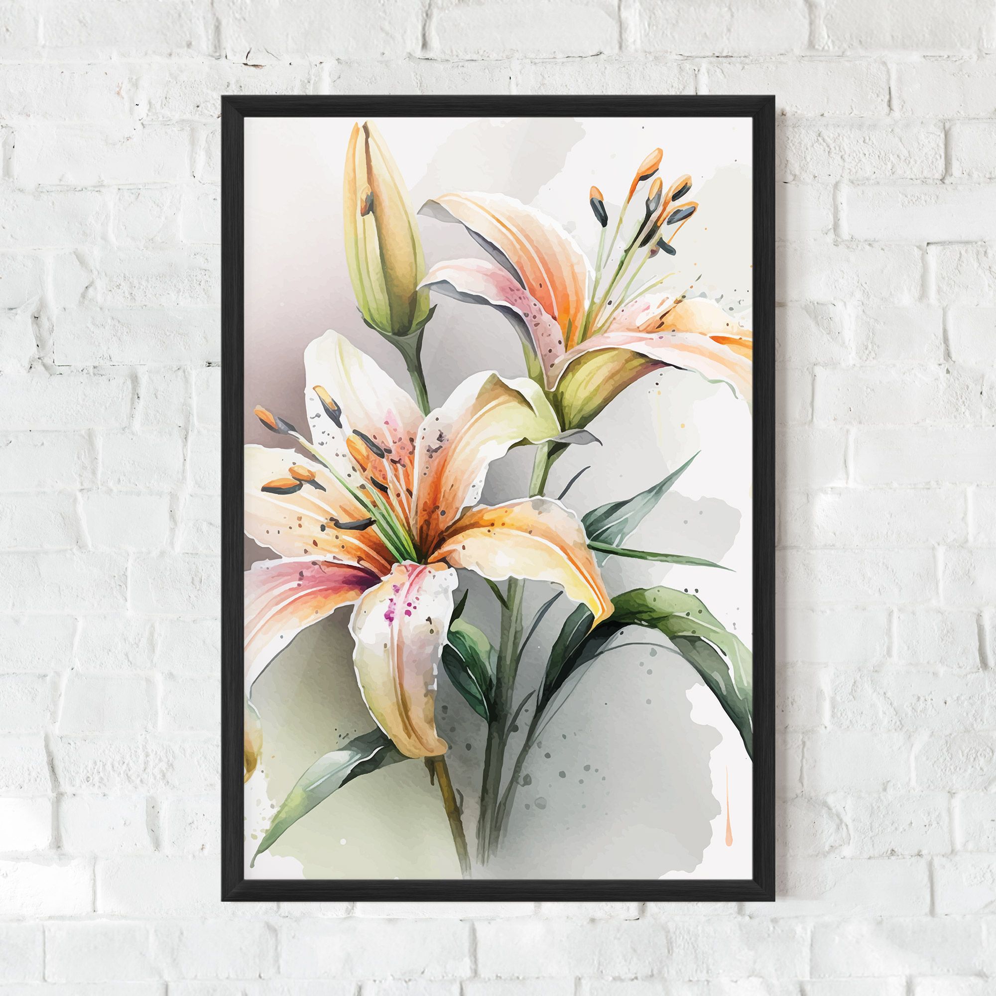 White Orange Lily mockup 0