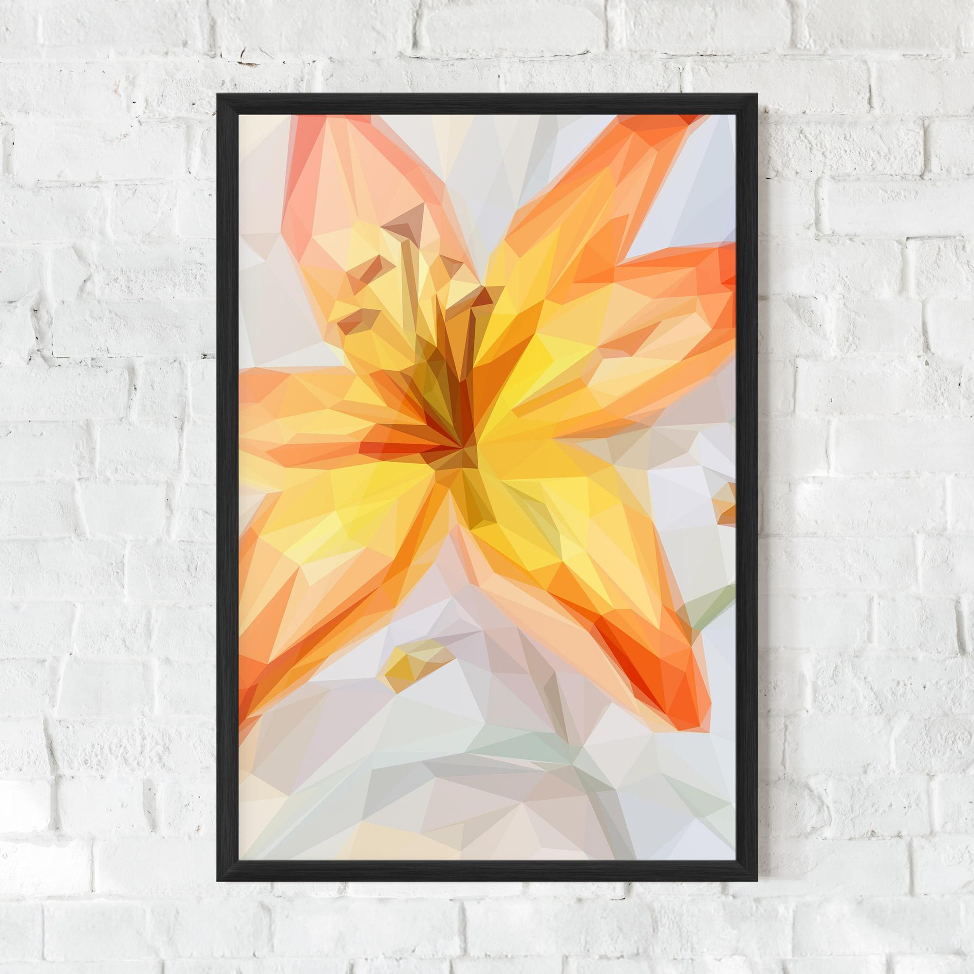 Gerahmte Poster Yellow Orange Lily mockup 0