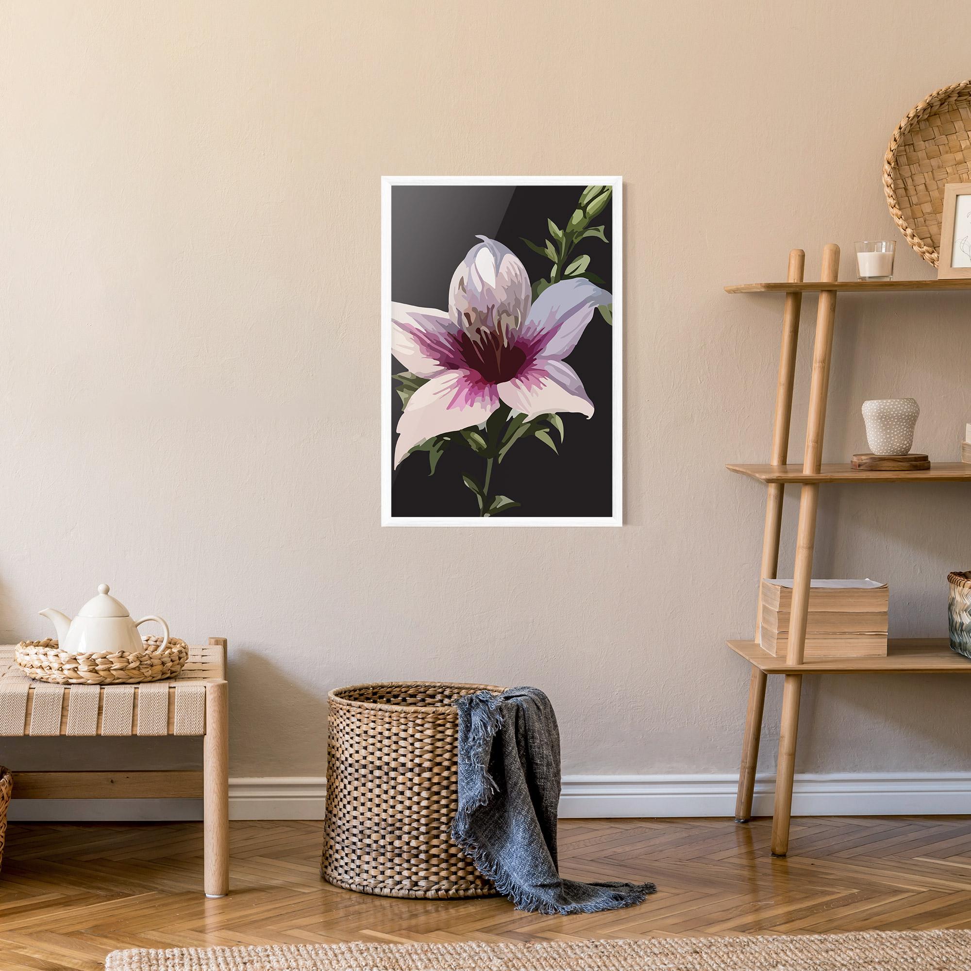 Gerahmte Poster Pink Pretty Lily mockup 9