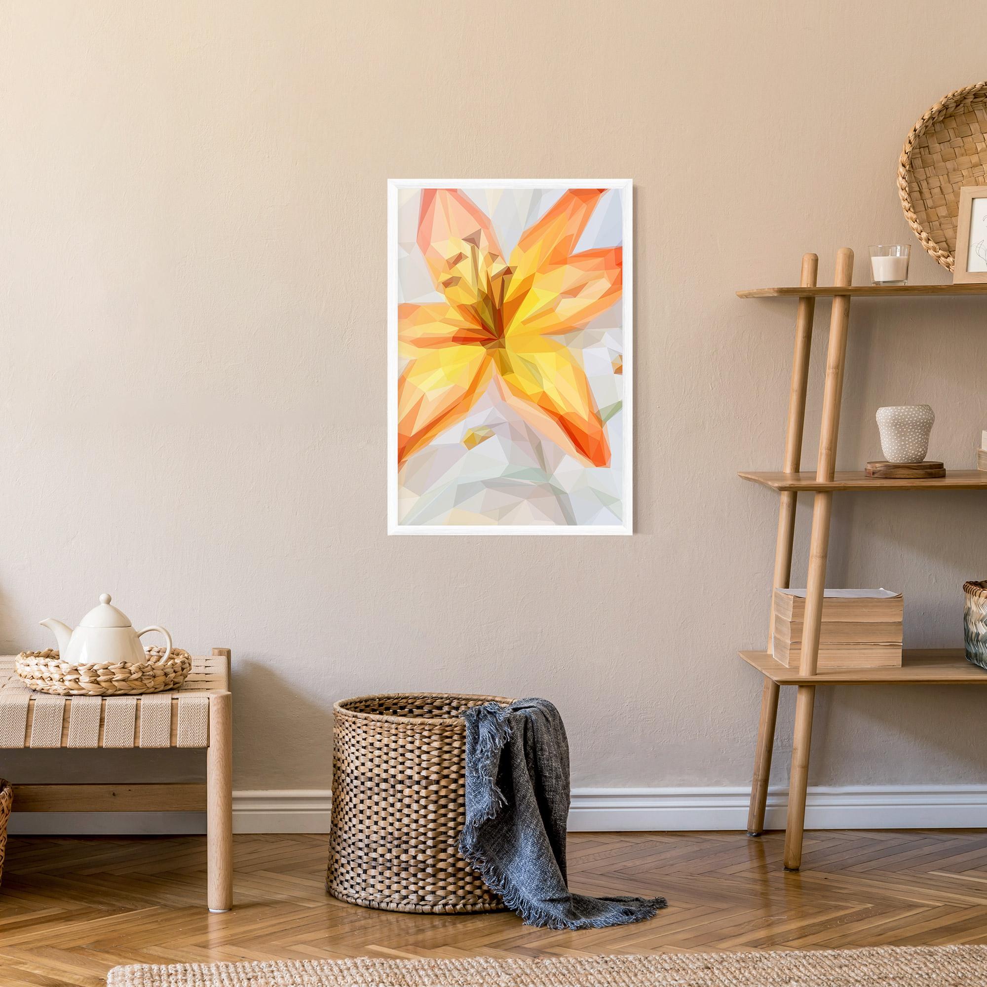 Gerahmte Poster Yellow Orange Lily mockup 9