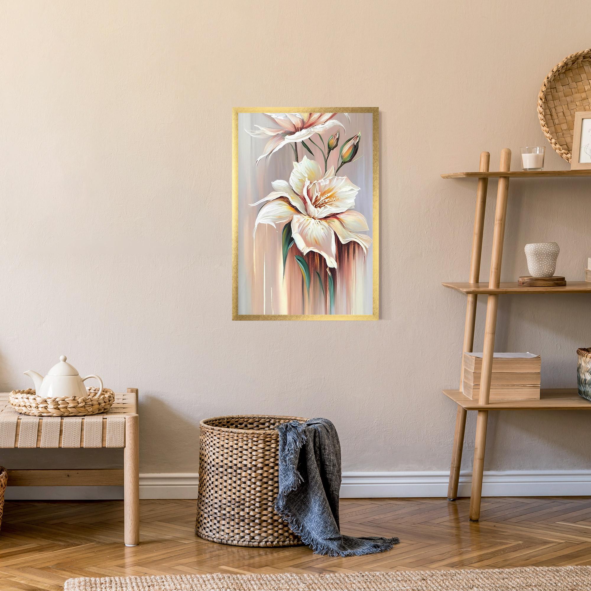 Gerahmte Poster Abstract Lily Painting mockup 9