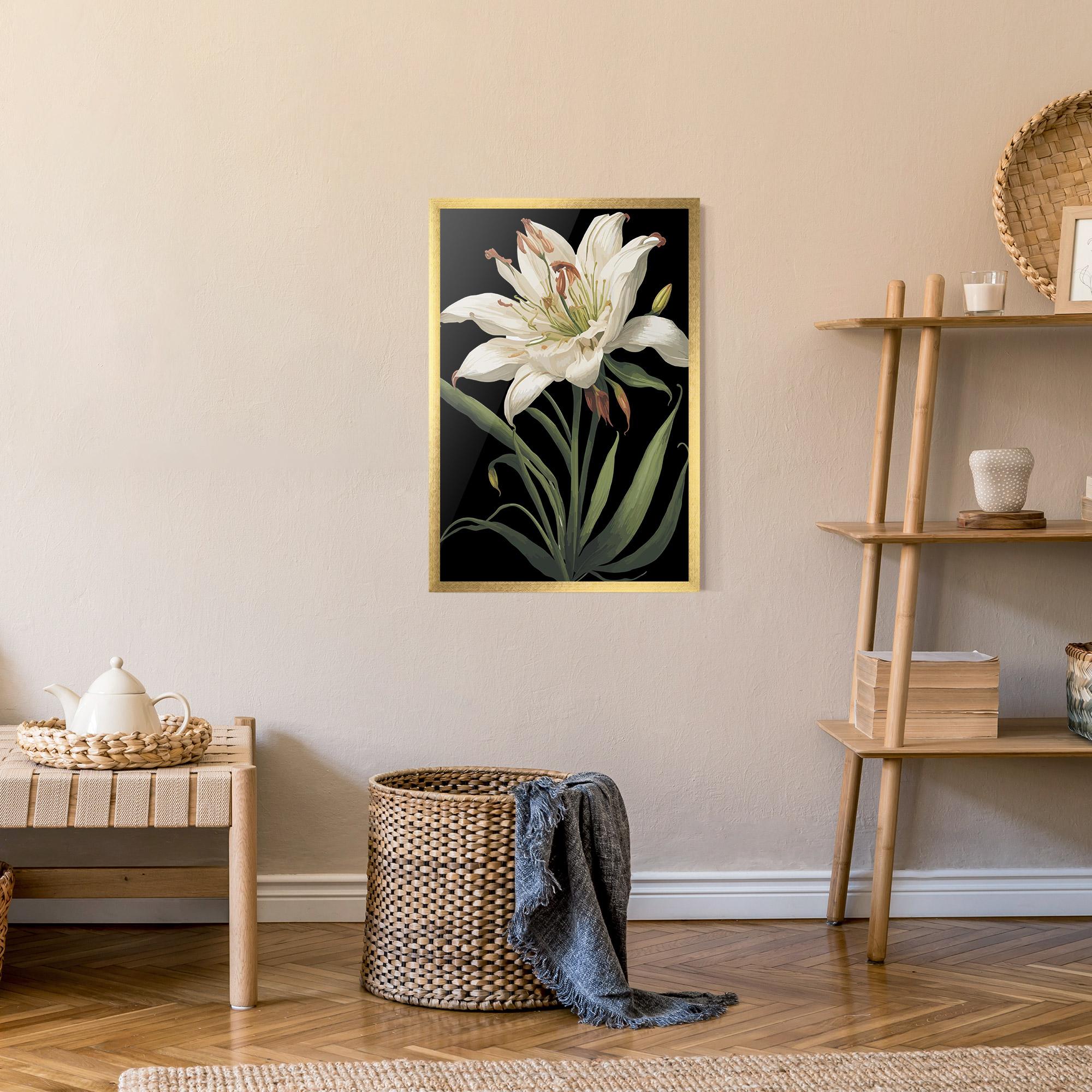 Gerahmte Poster Columbia White Lily mockup 9