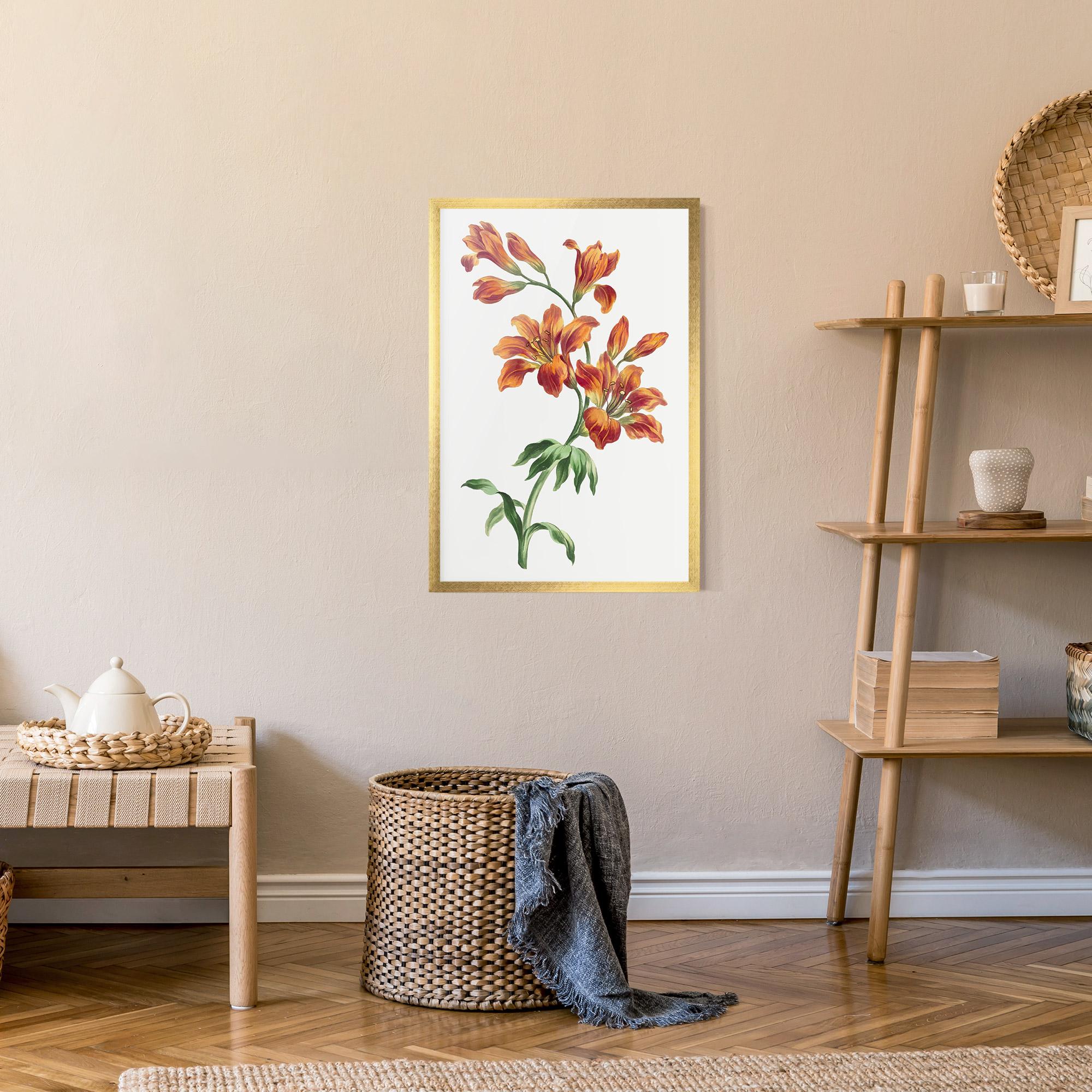 Gerahmte Poster Orange Painted Lily mockup 9