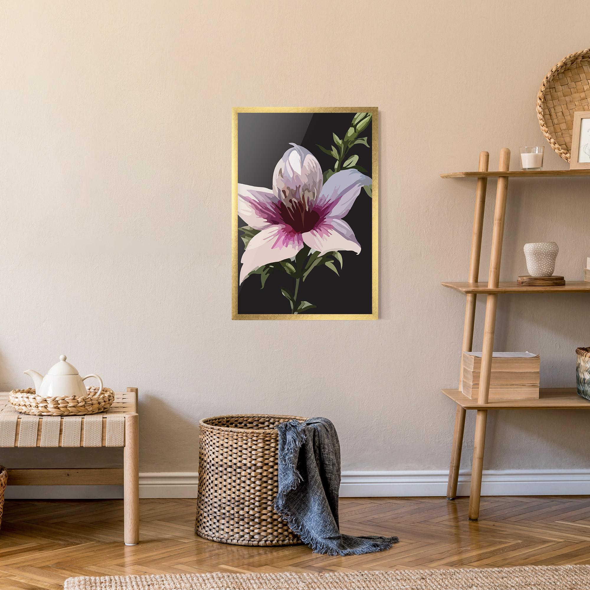 Gerahmte Poster Pink Pretty Lily mockup 9
