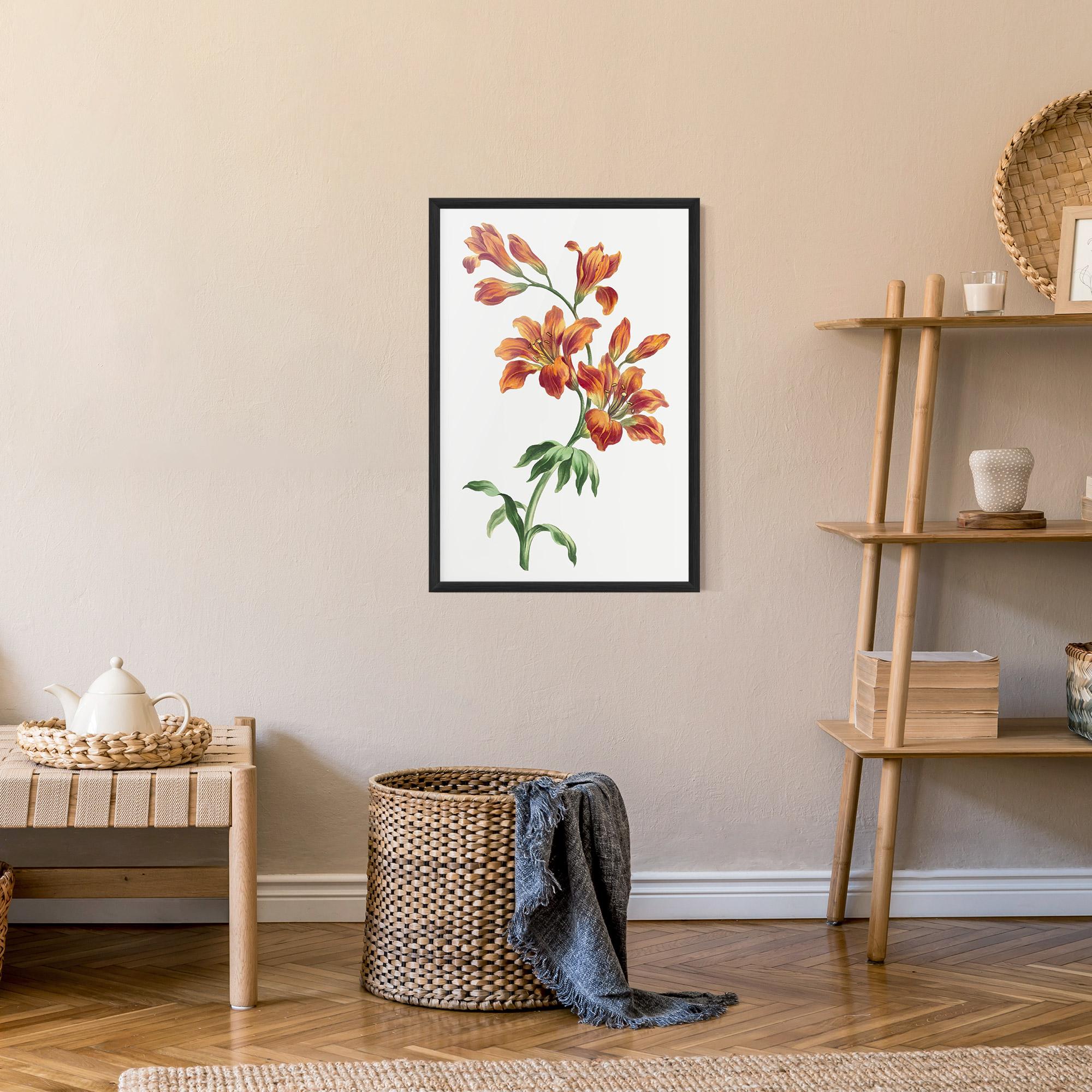 Gerahmte Poster Orange Painted Lily mockup 9