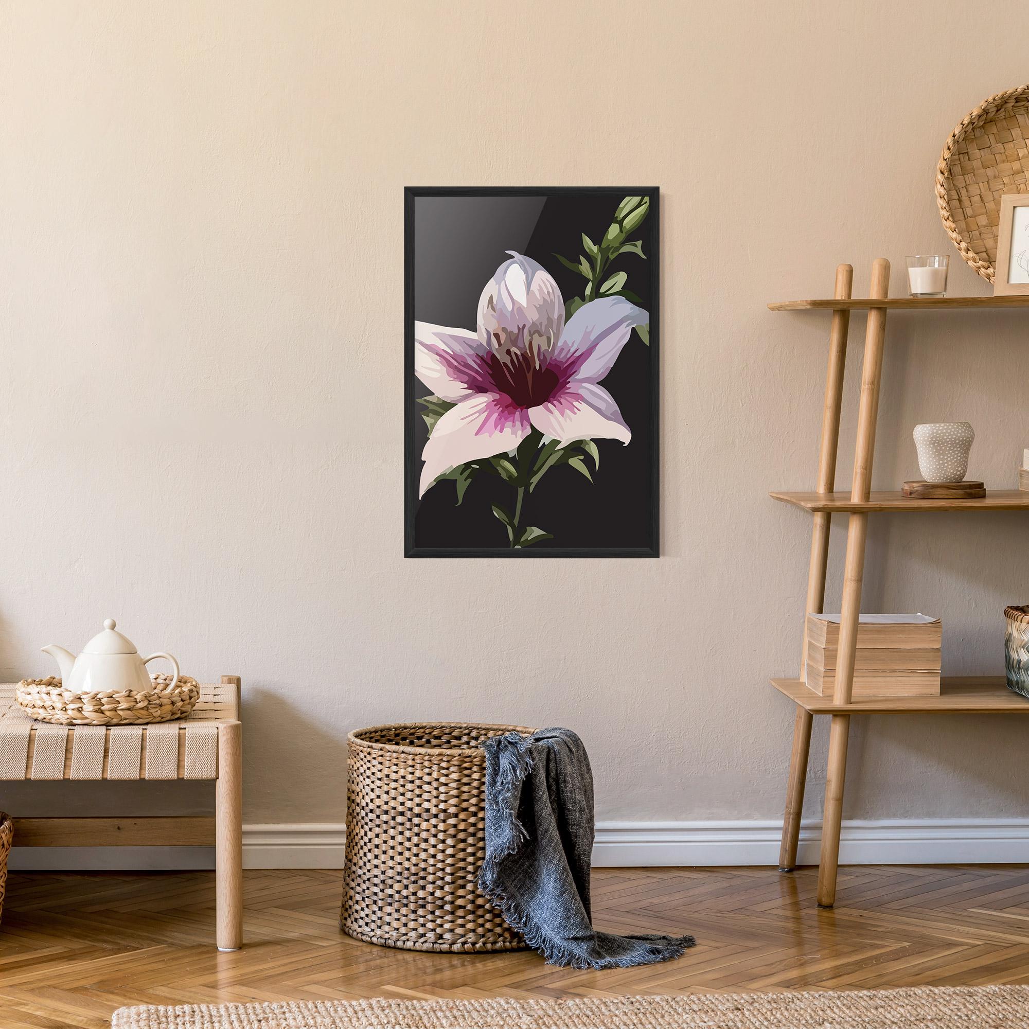 Gerahmte Poster Pink Pretty Lily mockup 9