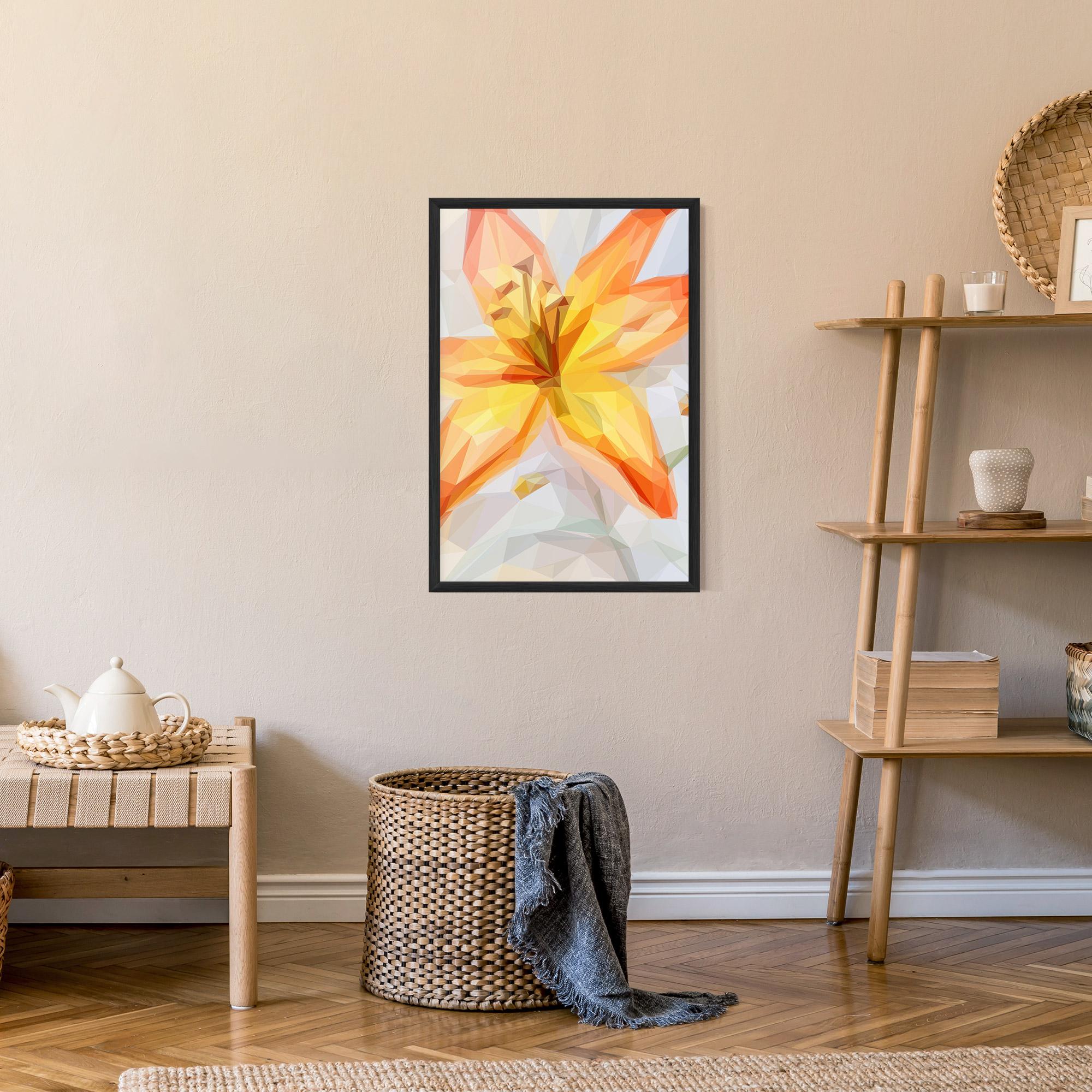Gerahmte Poster Yellow Orange Lily mockup 9
