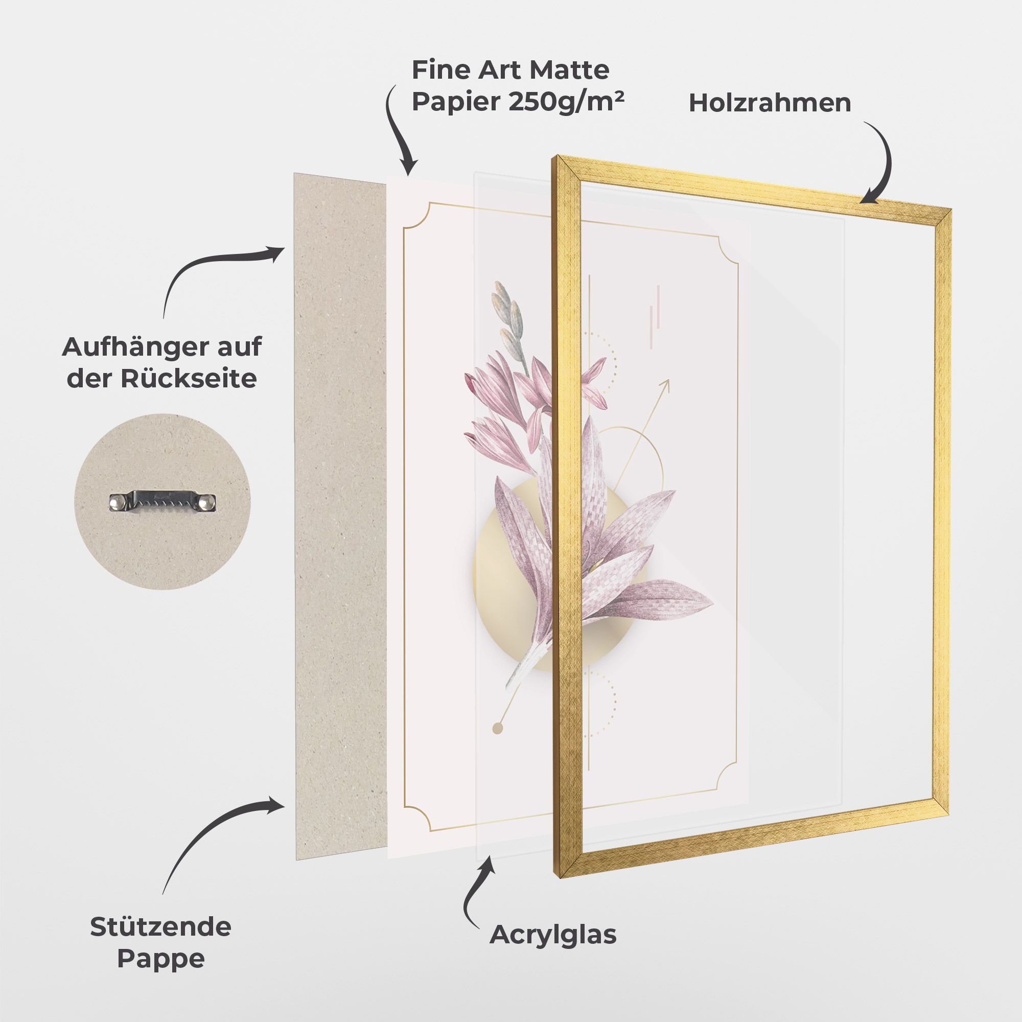 Purple Gold Lily mockup 1