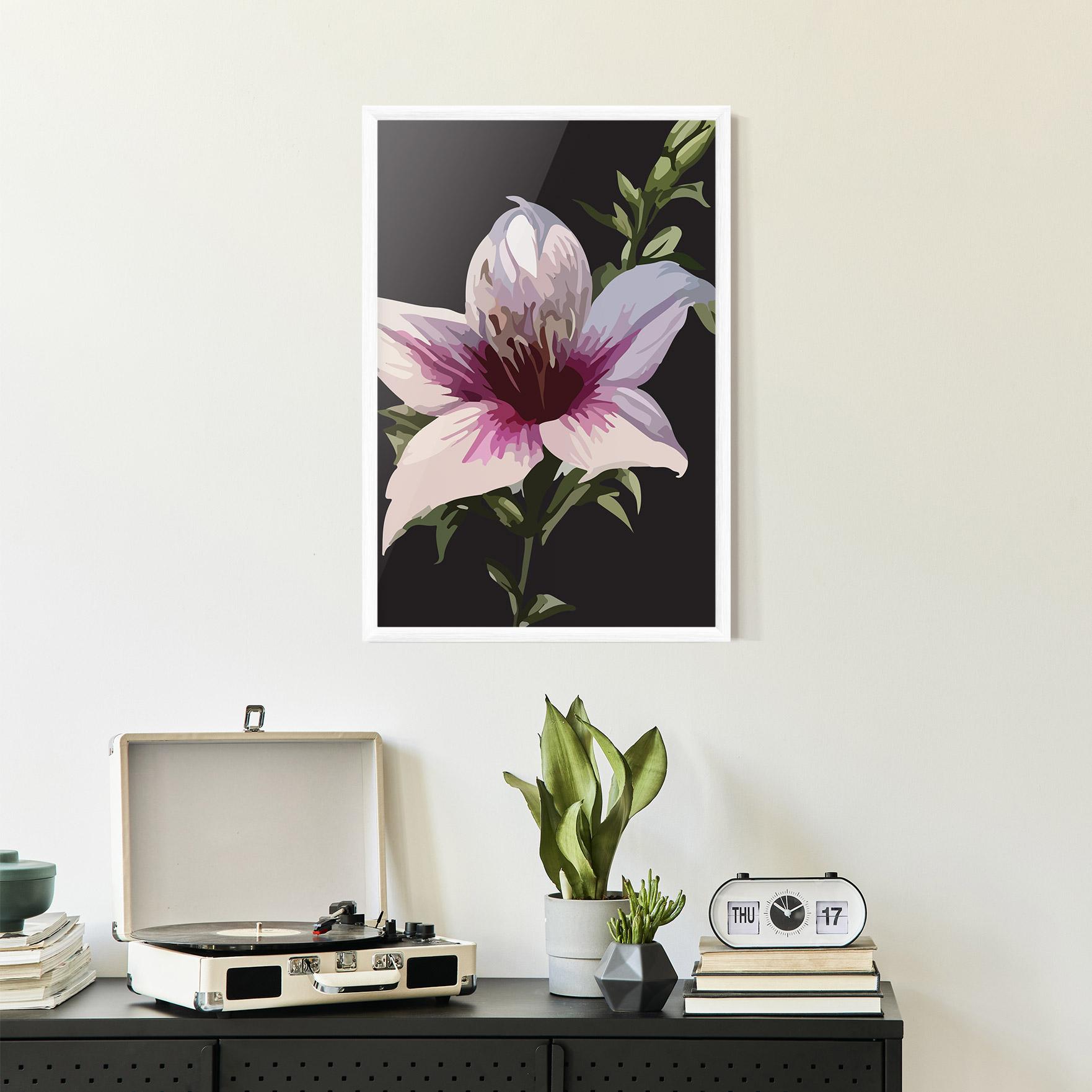 Gerahmte Poster Pink Pretty Lily mockup 2
