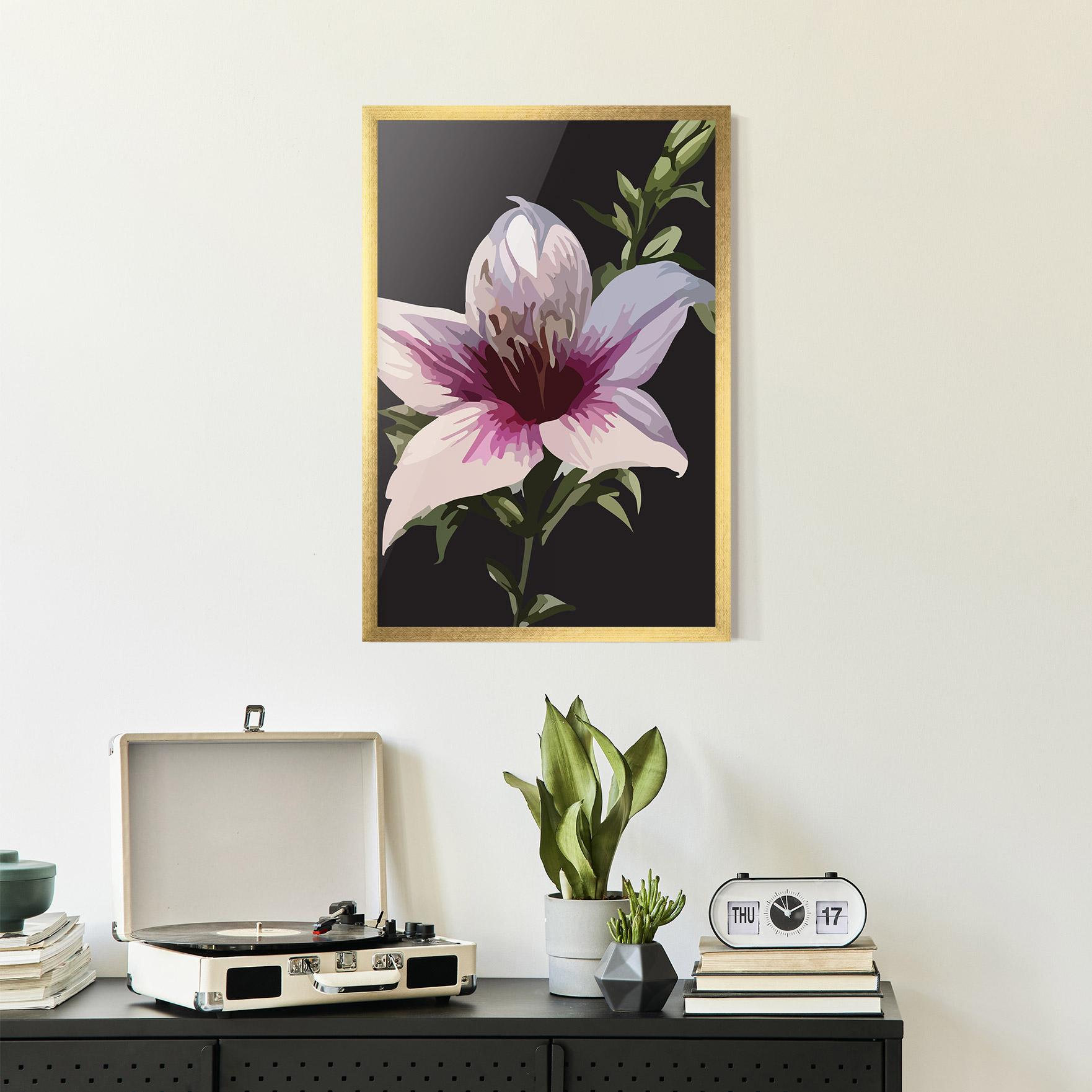 Gerahmte Poster Pink Pretty Lily mockup 2
