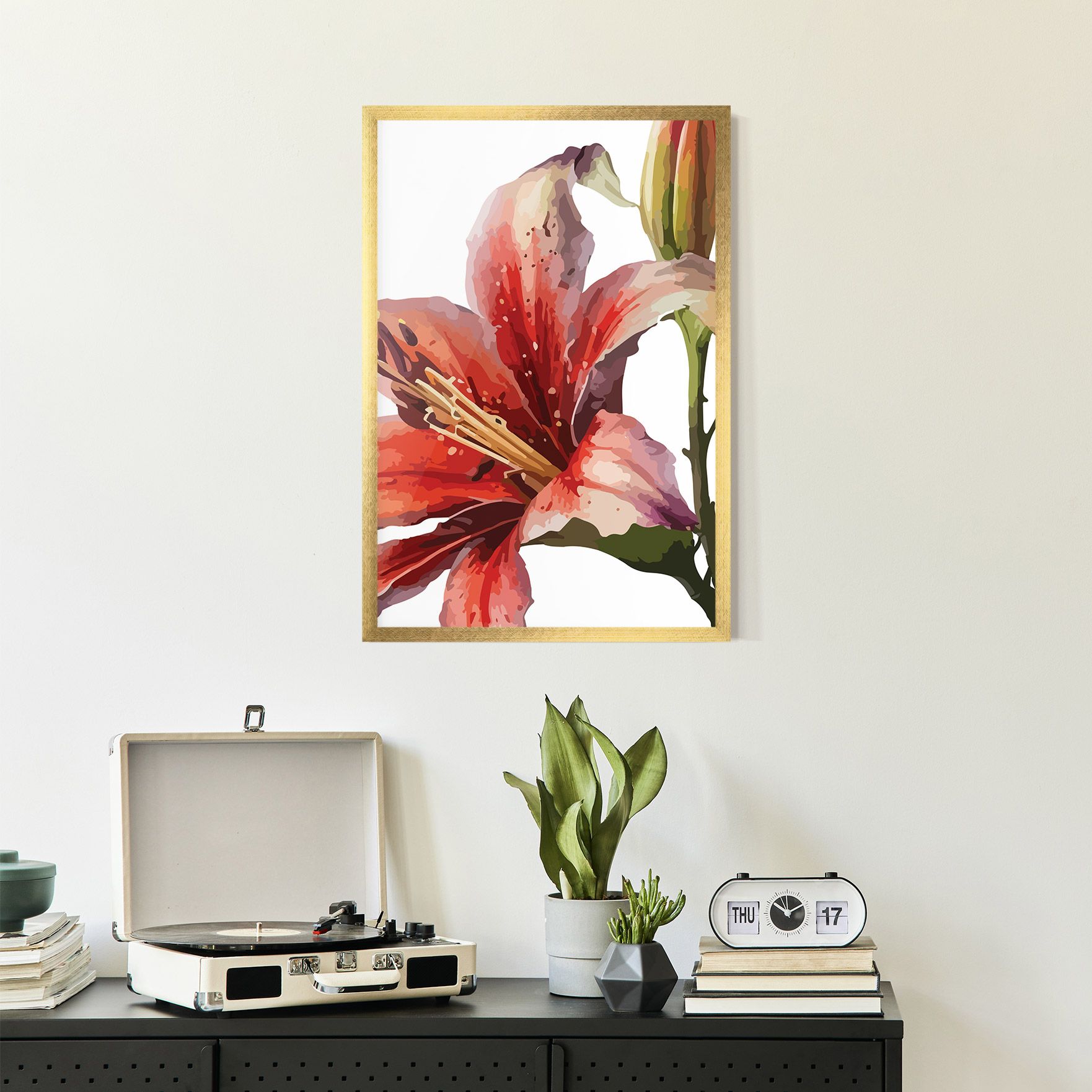 Pretty Red Purple Lily mockup 2