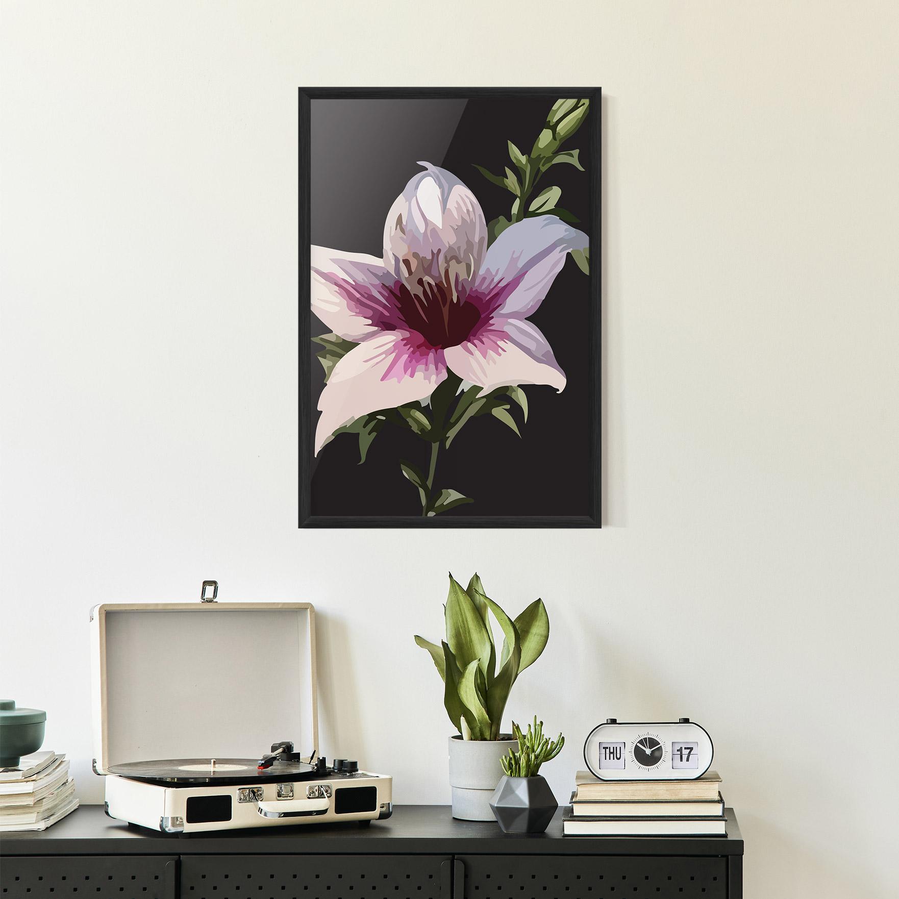 Gerahmte Poster Pink Pretty Lily mockup 2