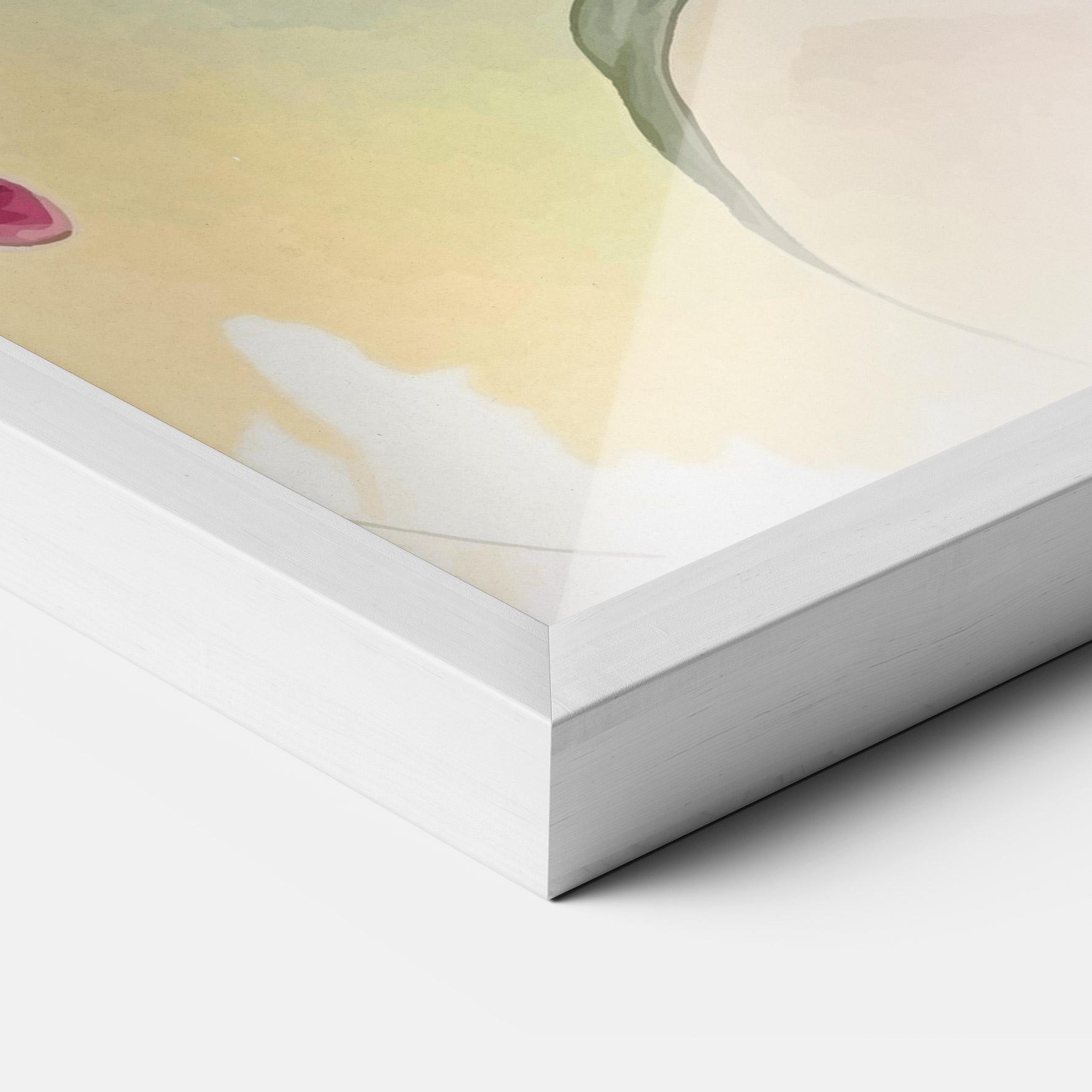 Gerahmte Poster Pink Orange Lily mockup 3