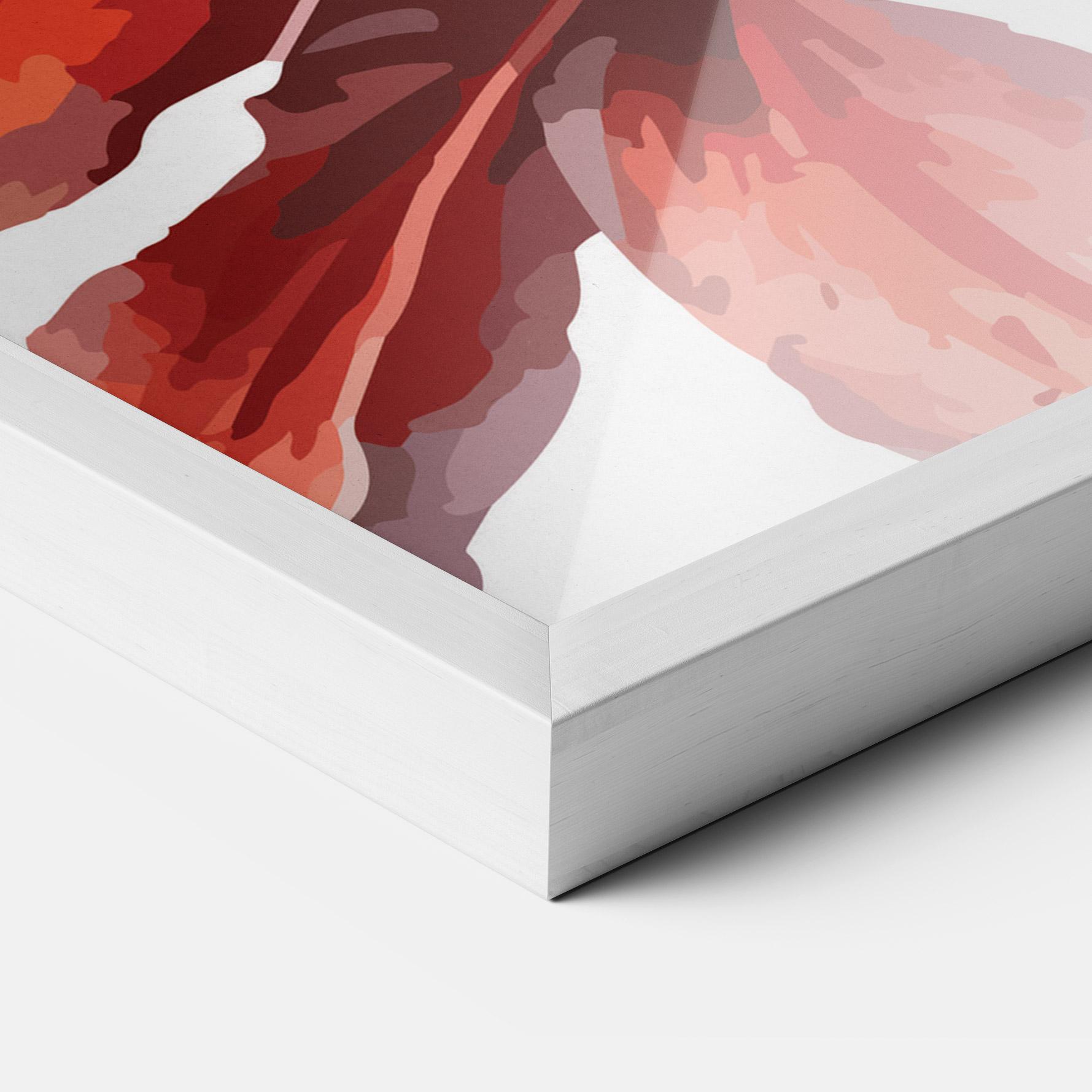 Gerahmte Poster Pretty Red Purple Lily mockup 3