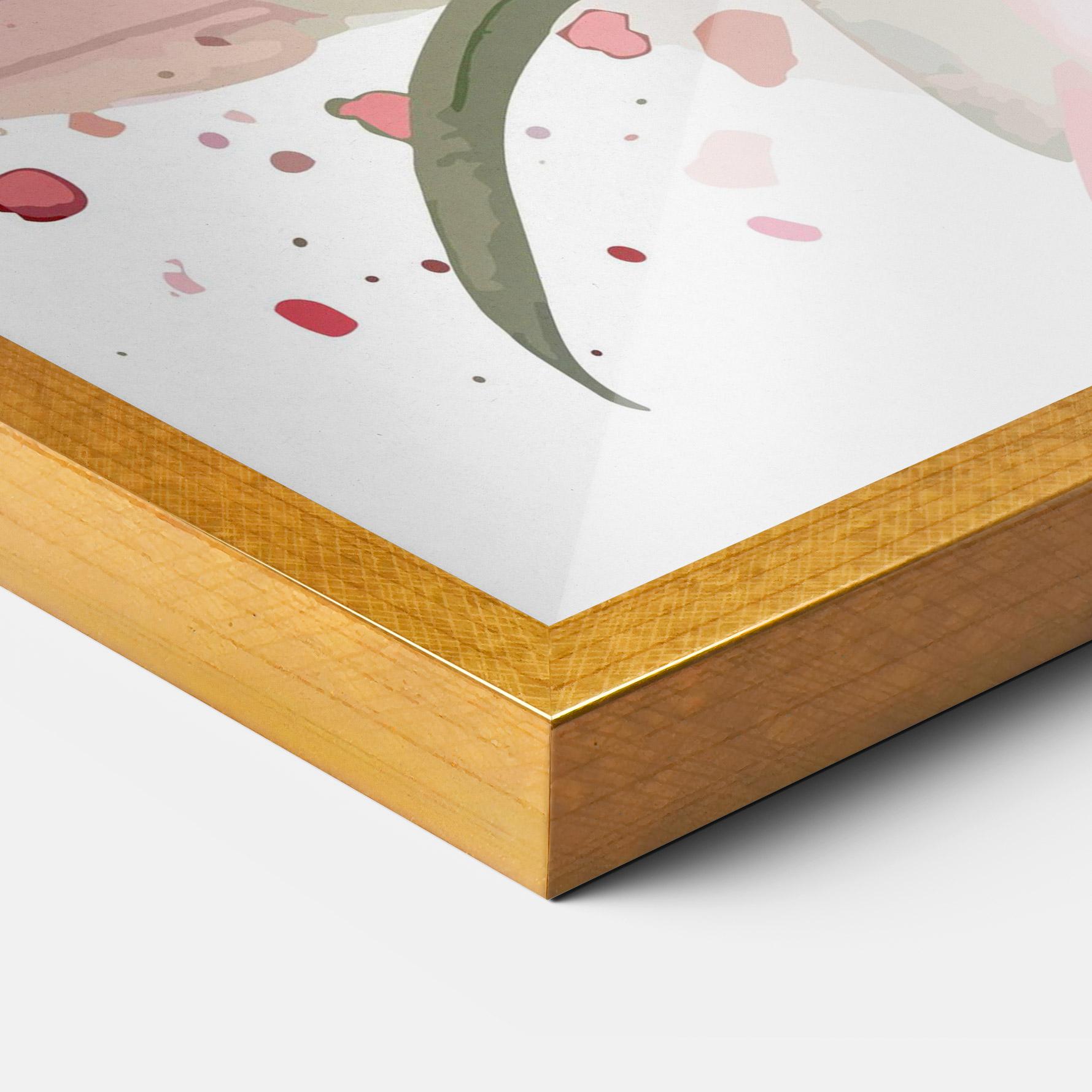 Gerahmte Poster Beautiful Pink Lily mockup 3