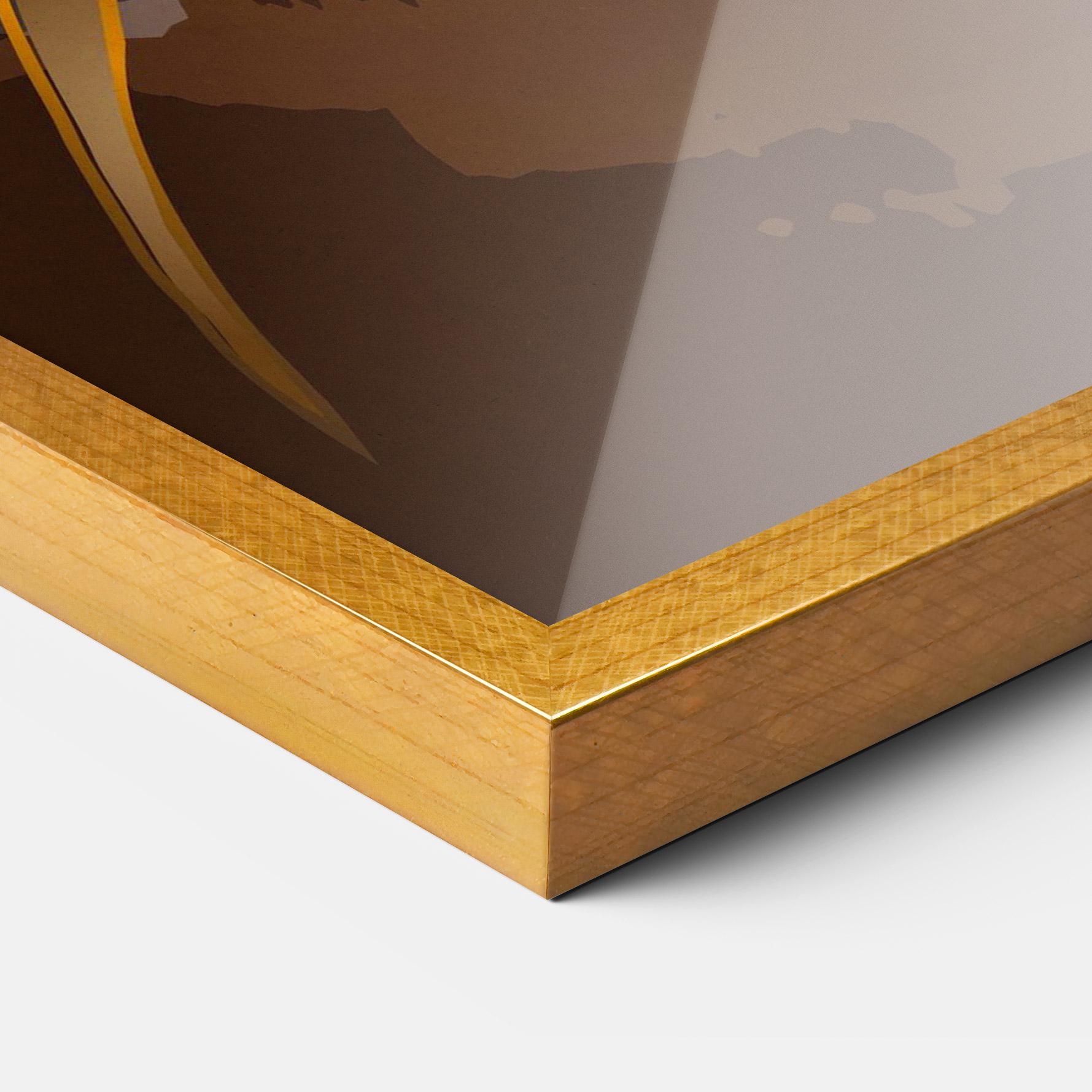 Gerahmte Poster Gold Brown Lily mockup 3