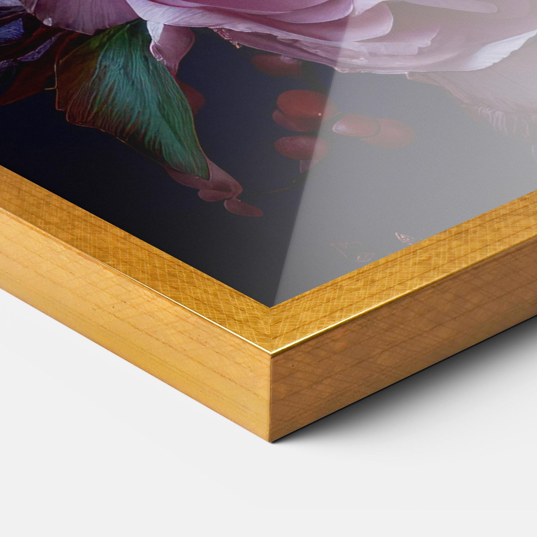 Gerahmte Poster Pink Lily Roses mockup 3