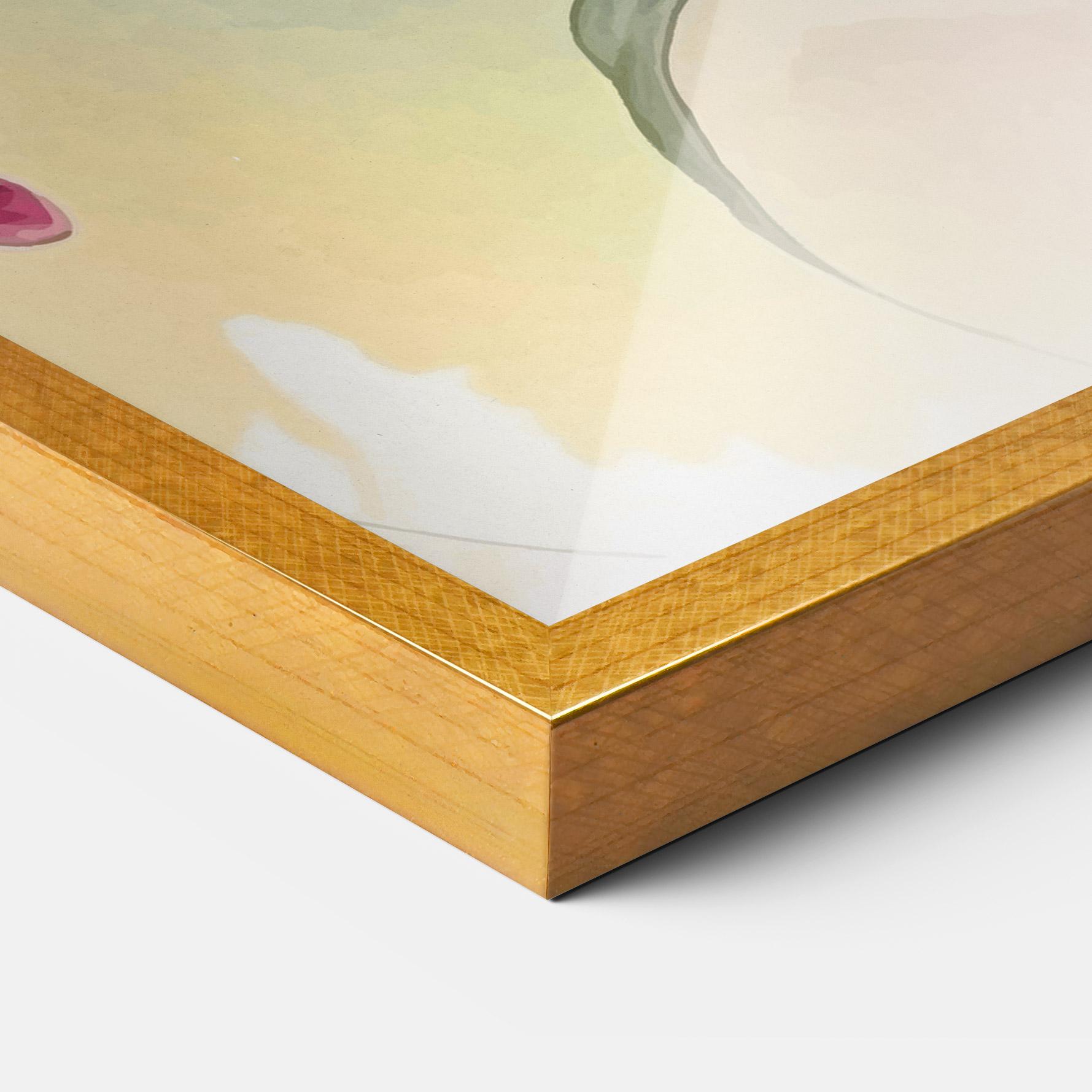 Gerahmte Poster Pink Orange Lily mockup 3